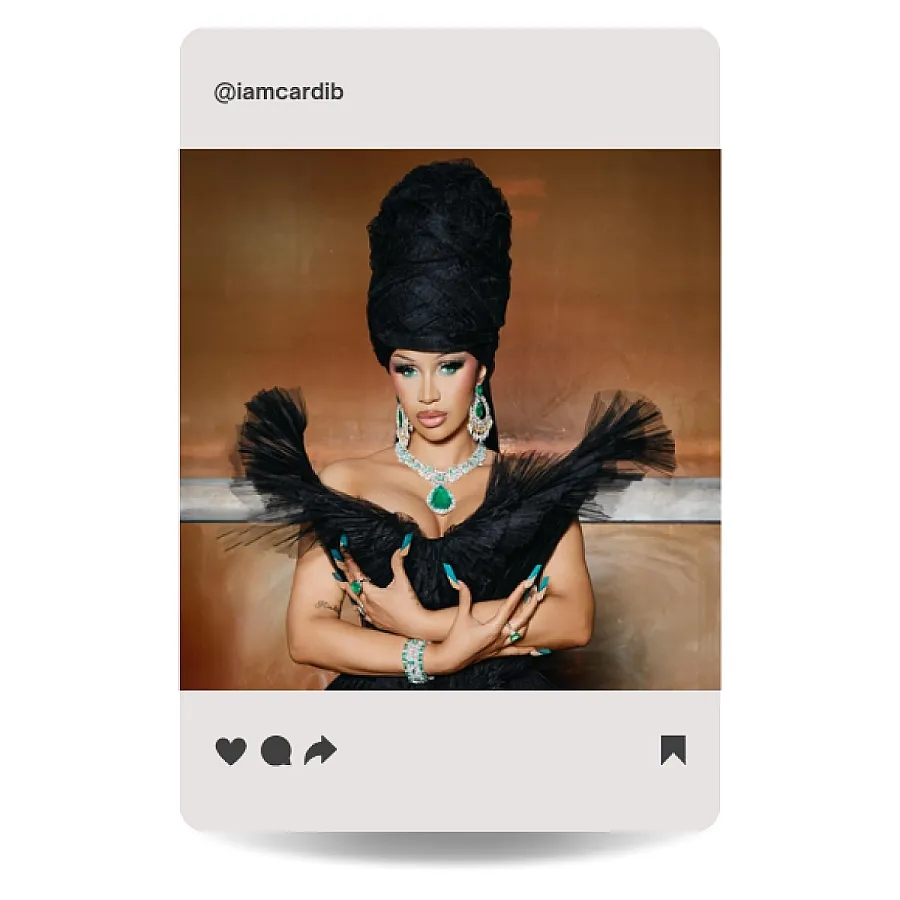 Cardi B's make-up look at the Met Gala 2024