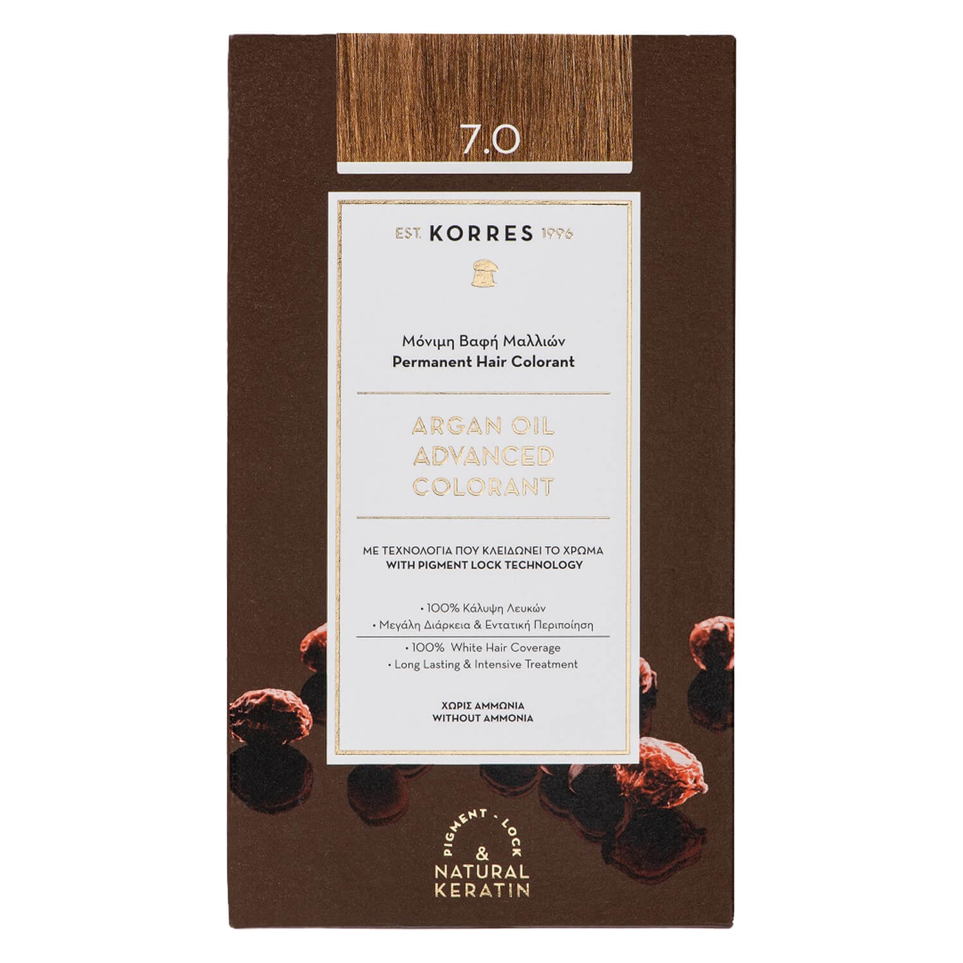 Product image from Korres Color - Argan Oil Hochentwickelte Haarcoloration Blonde / Mittelblond 7.0