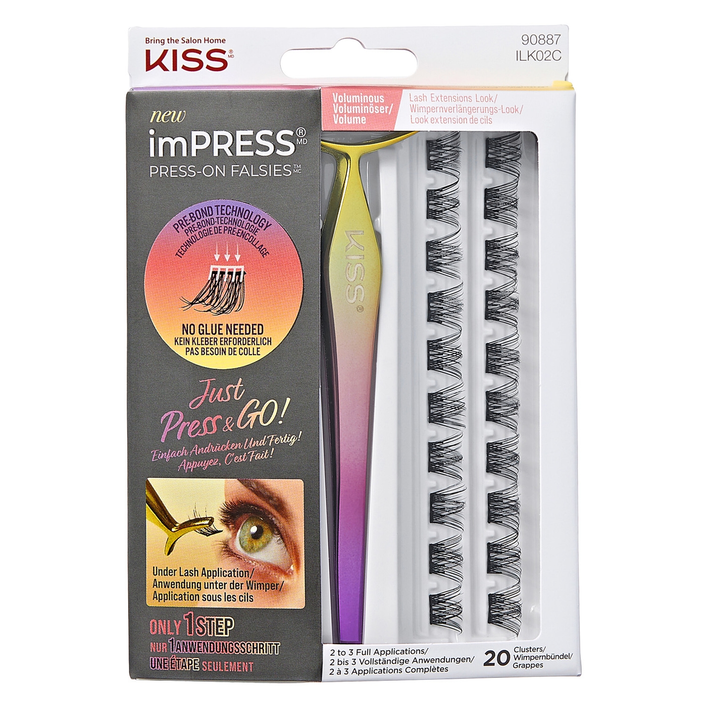 Image du produit de KISS Lashes - imPress Falsies Press-On Lash Kit Voluminous