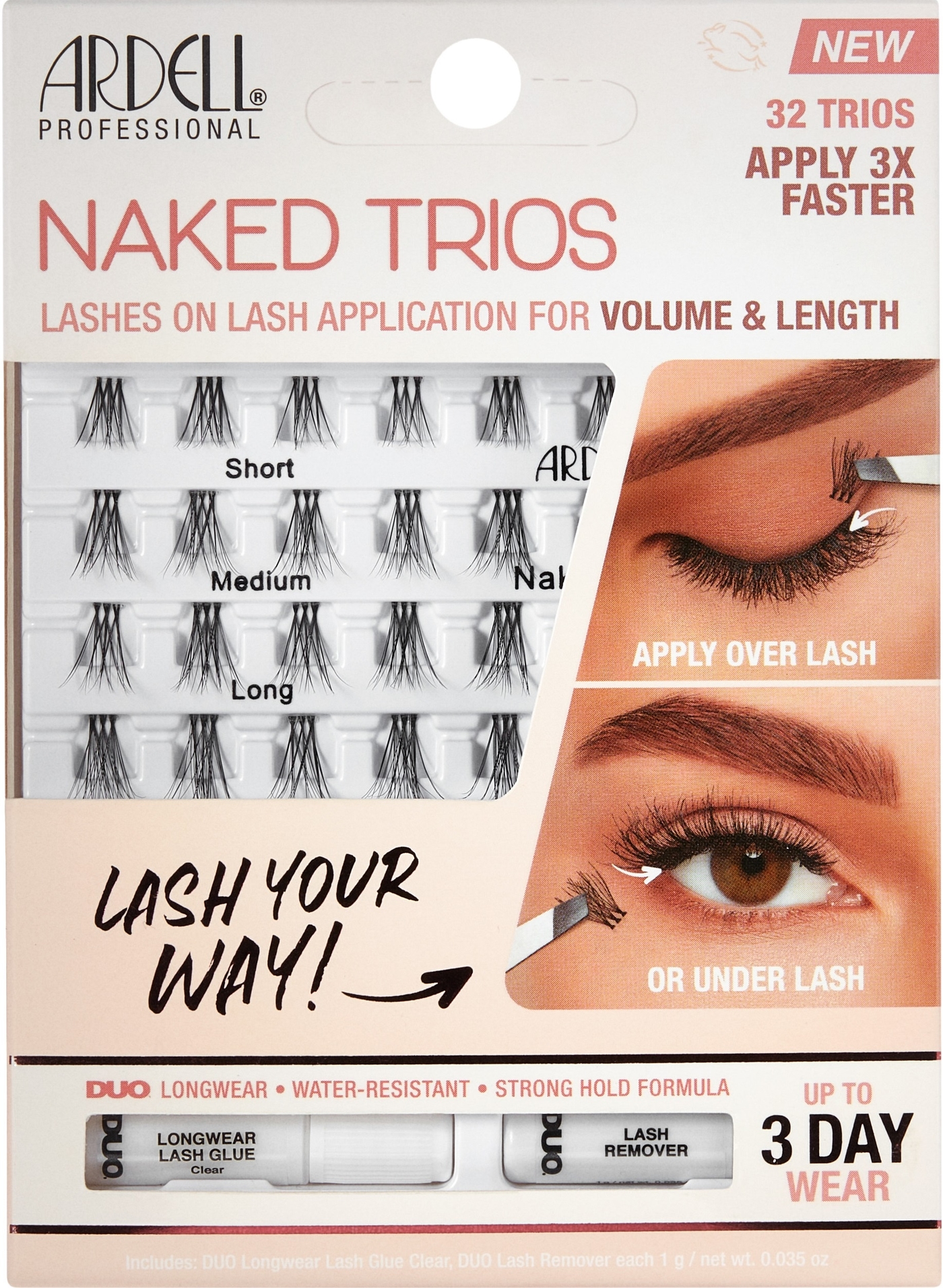 Product image from Ardell False Lashes - Naked Lashes Trios Kit