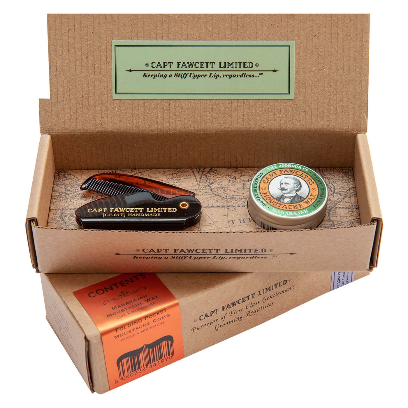 Product image from Capt. Fawcett Care - Maharajah Moustache Wax & Moustache Comb Set