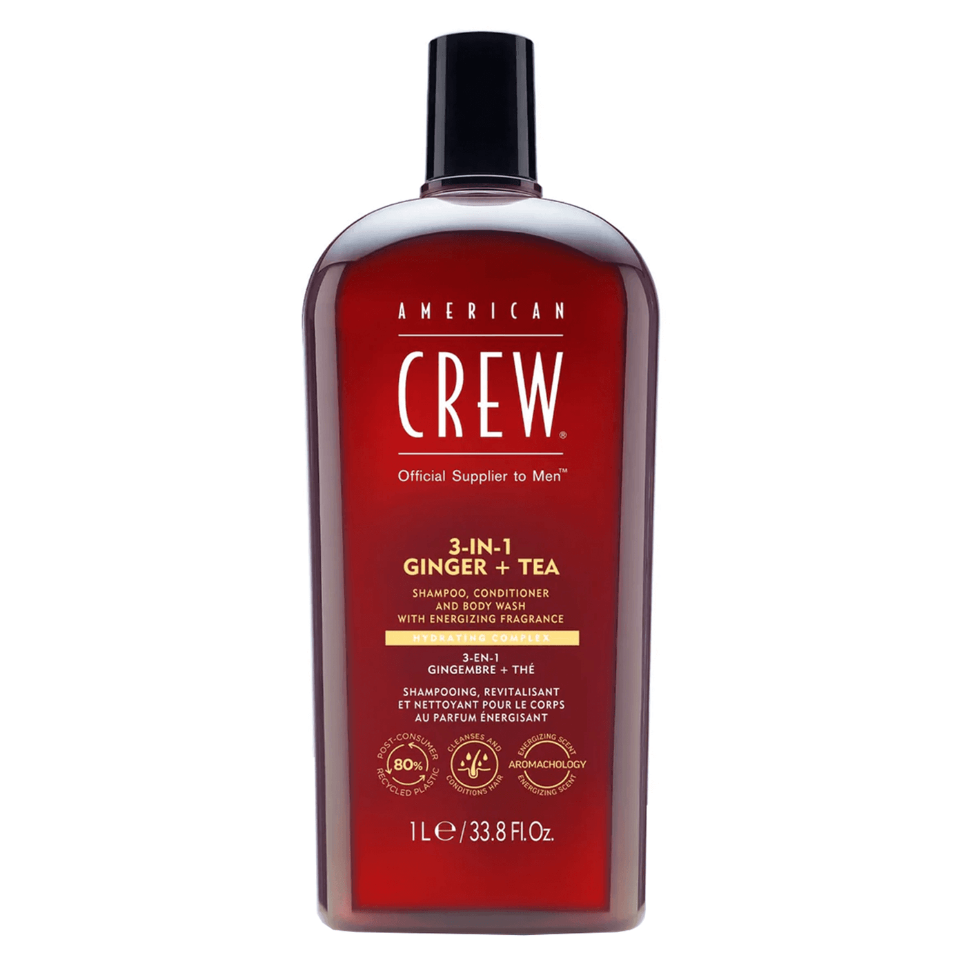 Produktbild von Crew Hair & Body Care - American Crew 3-in-1 Ginger & Tea Shampoo, Conditioner & Body Wash