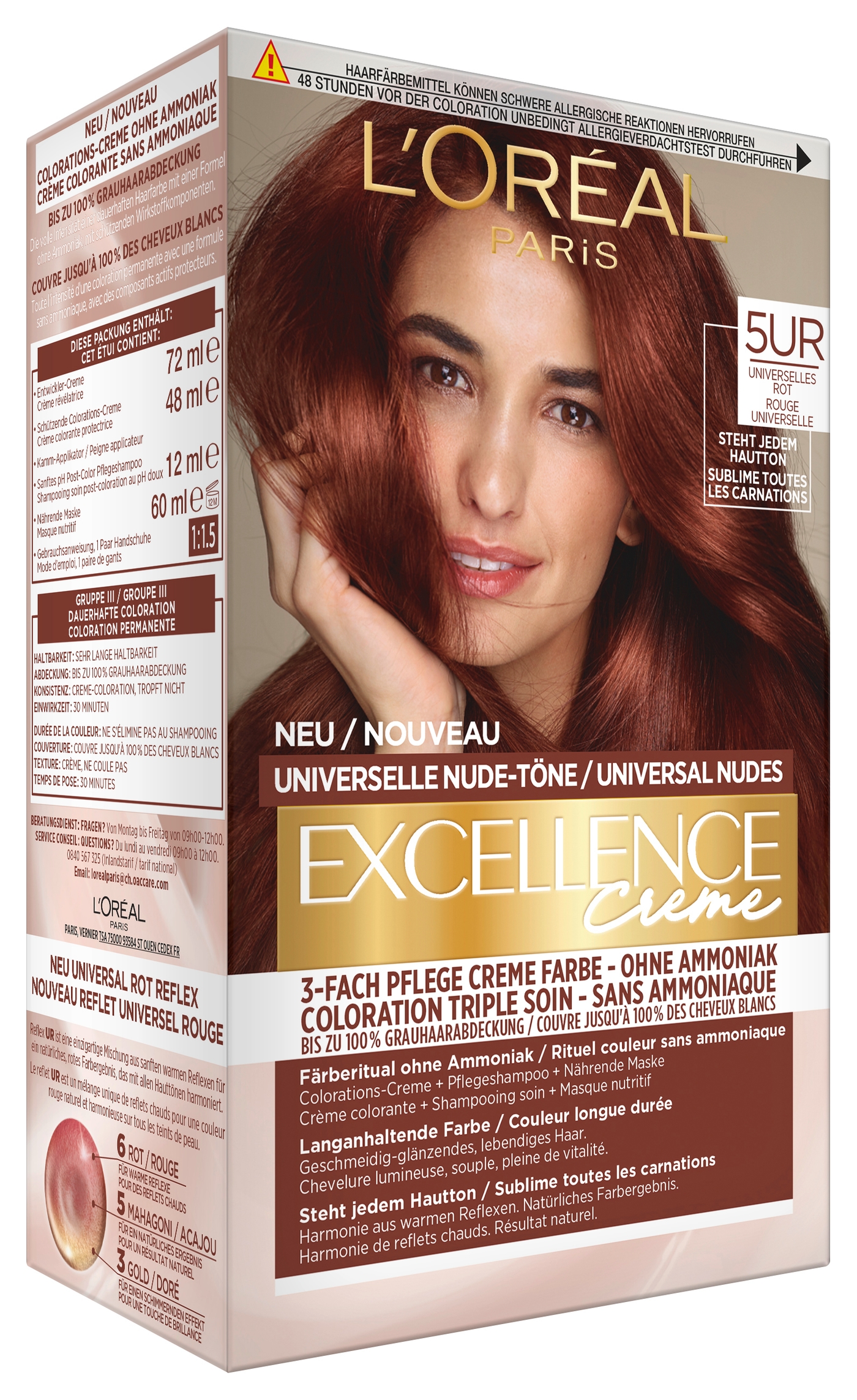Image du produit de L'Oréal Excellence Color - Excellence Universale Nude-Töne 5UR Universelles Rot