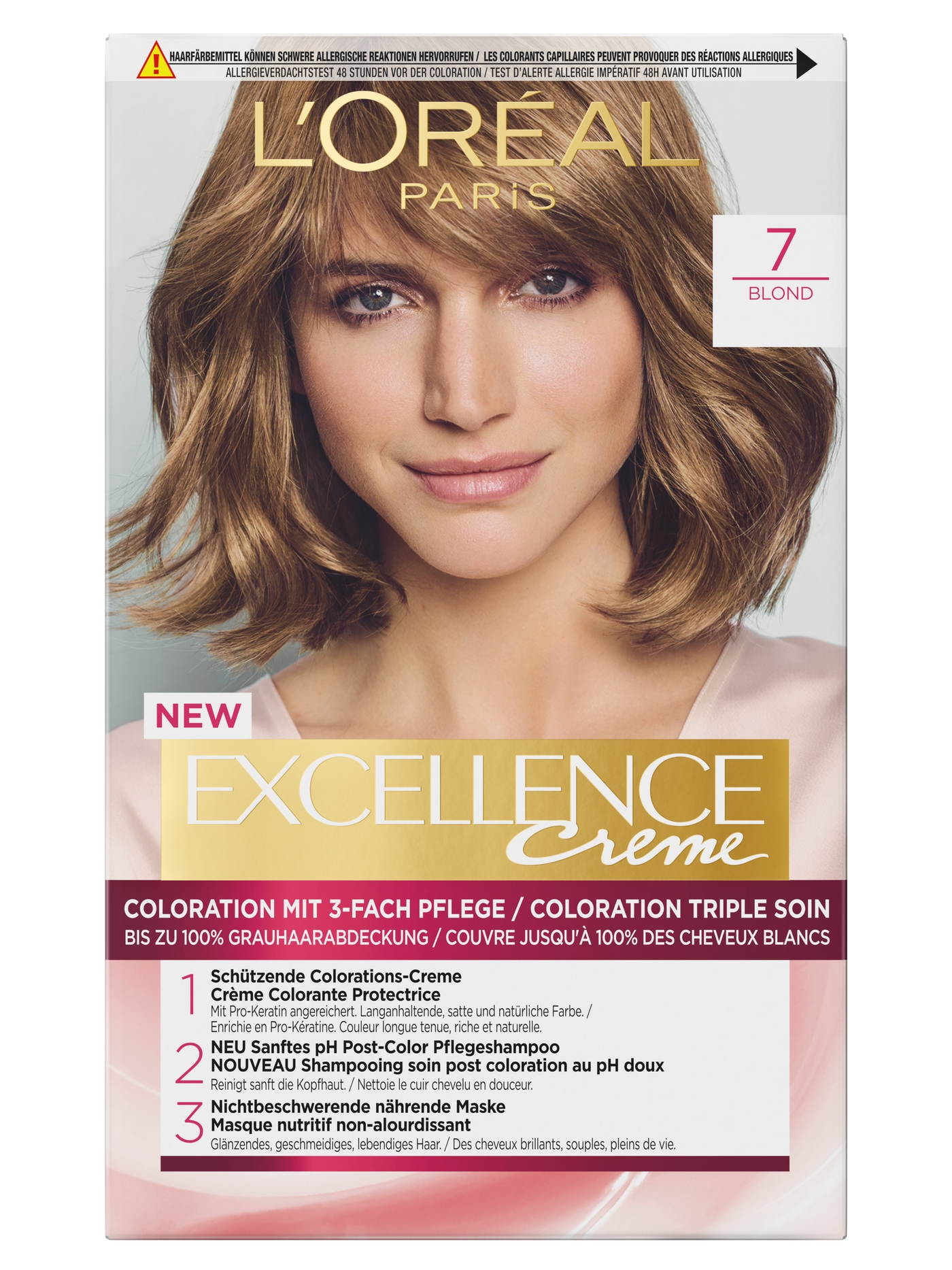 Produktbild von LOréal Excellence Color - Creme 7 Blond