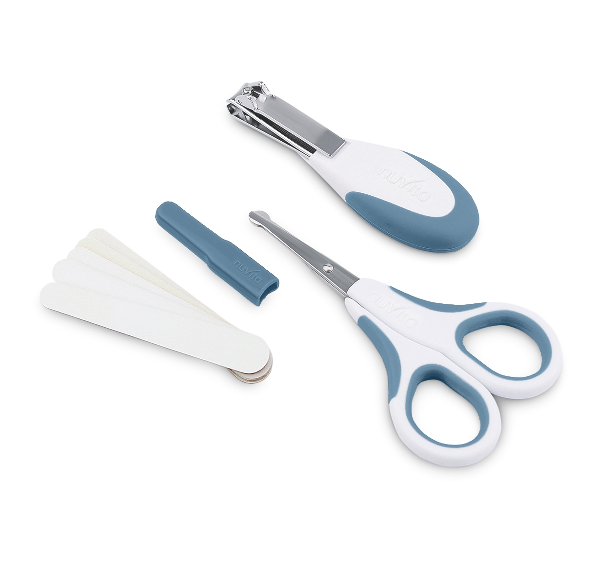 Product image from NUVita - Baby Nagelpflege Set Mit Edelstahlschere, Nagelknipser Und Nagelfeilen Blau