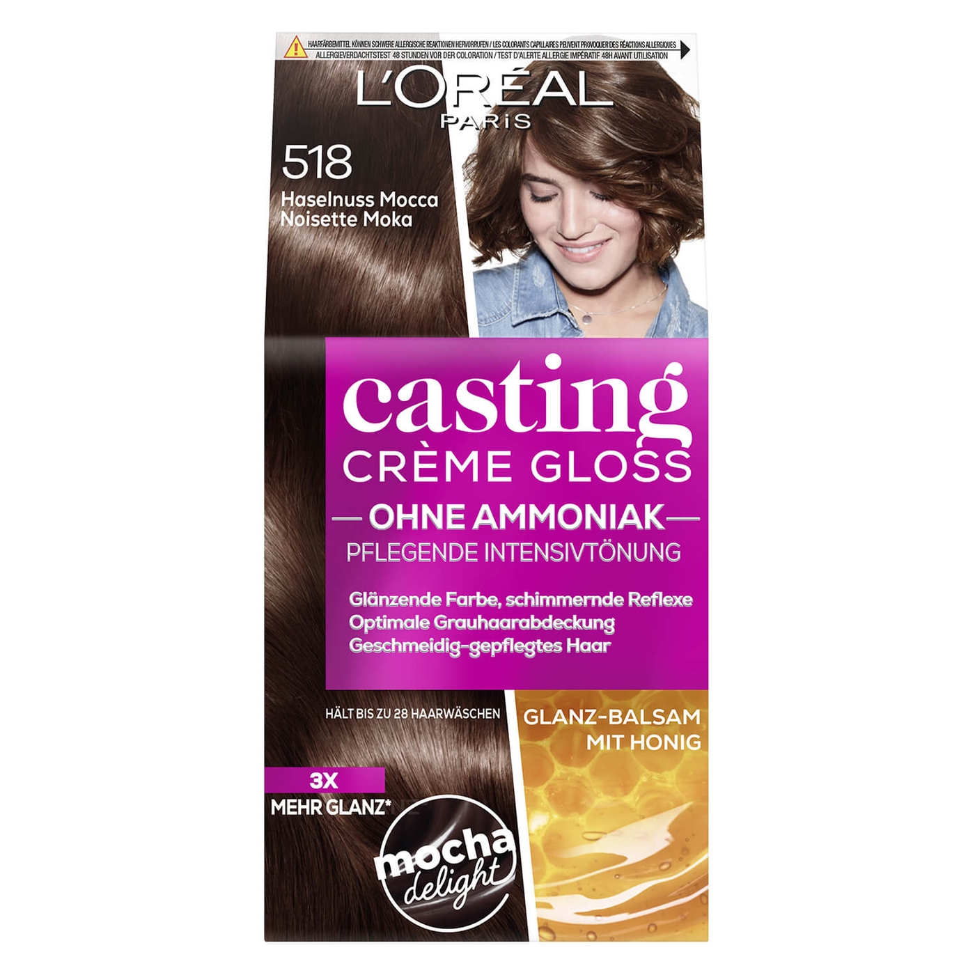 Produktbild von LOréal Casting - Crème Gloss 518 Haselnuss Mocca