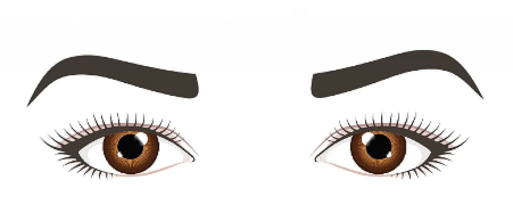 Augen mit Schlupflider Make-up