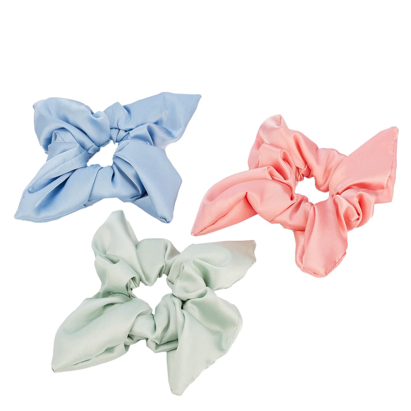 Twisted elastic scrunchie trio