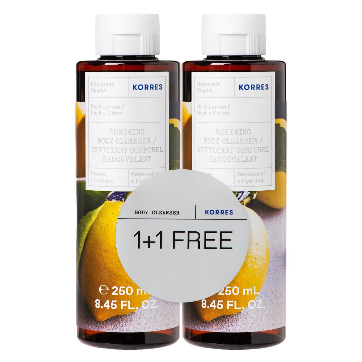 Basil Lemon Nettoyant corporel renouvelant duo