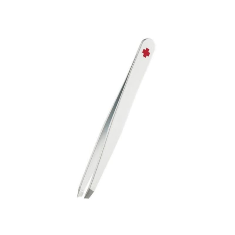 Rubis - Pinzette schräg Inox rotes Kreuz Softtouch
