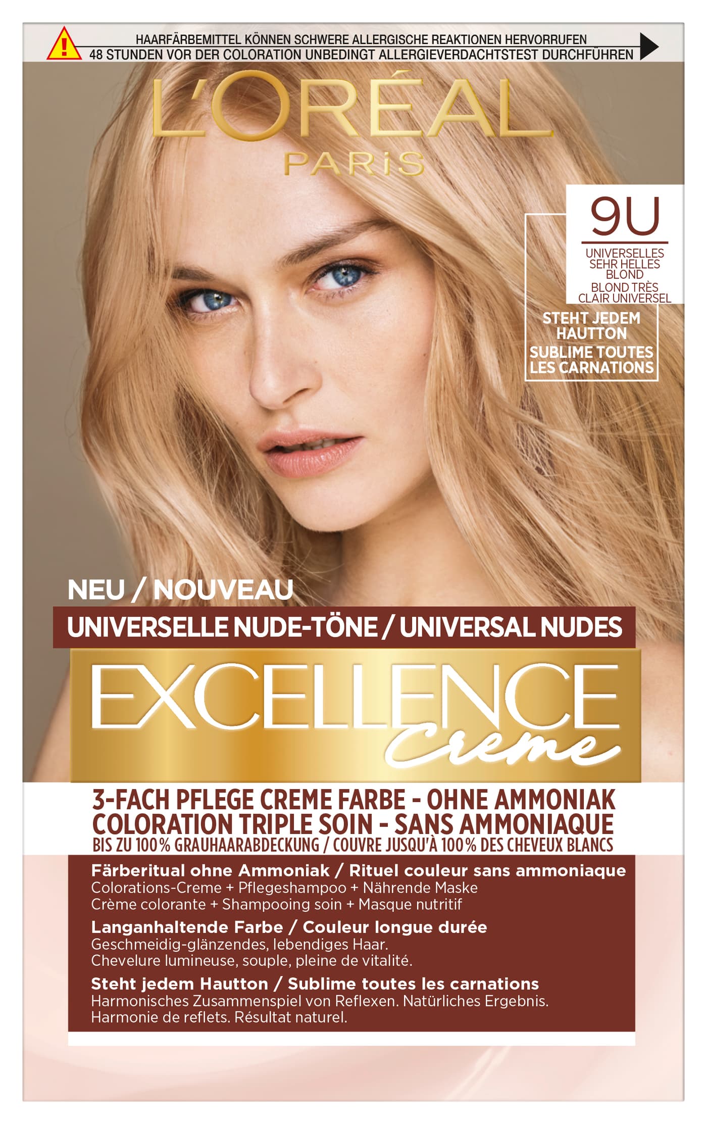 LOréal Excellence Color - Universal Nude 9U Blond Très Clair Universel