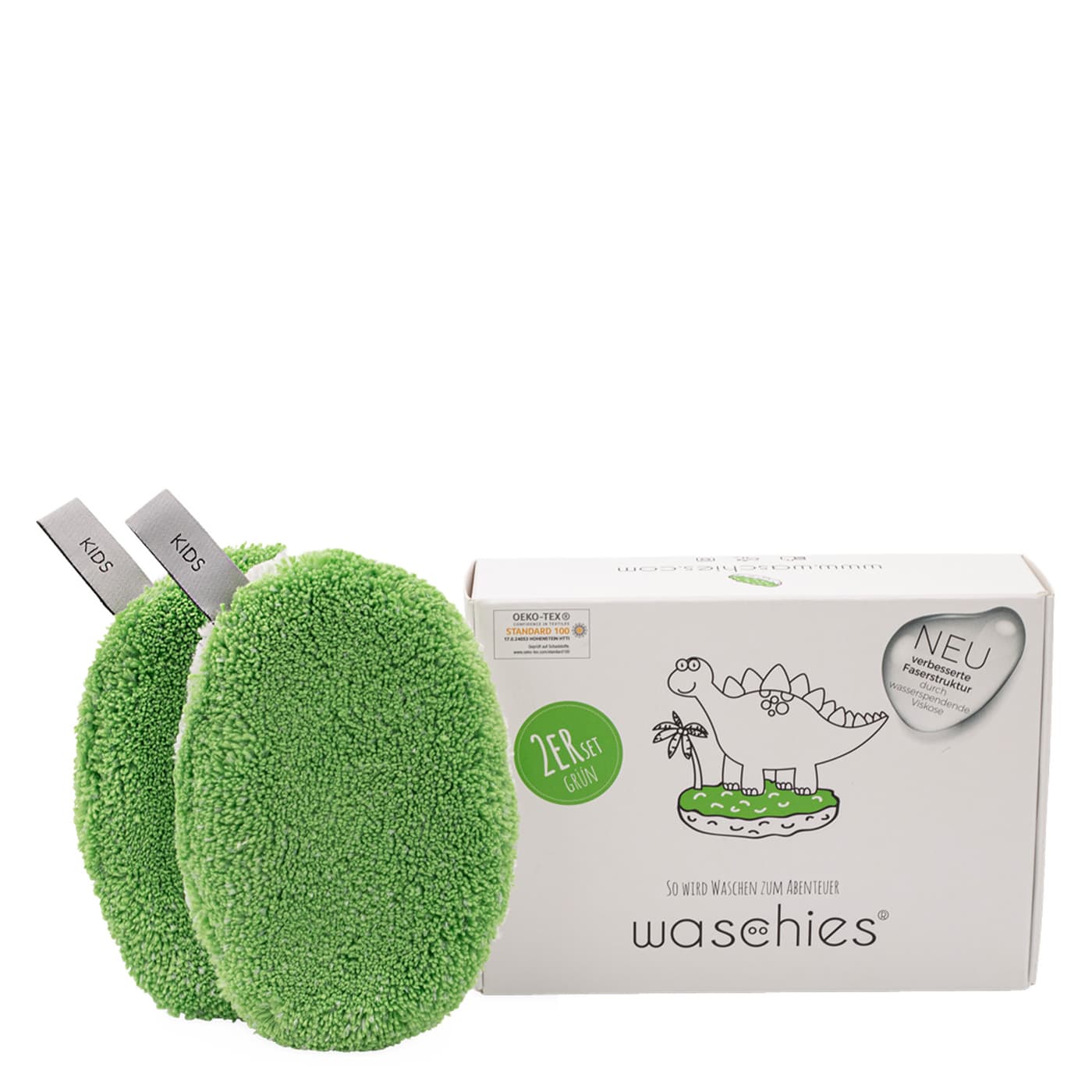 Waschies Kidsline - Waschpads für Babys & Kinder Grün Special-Edition