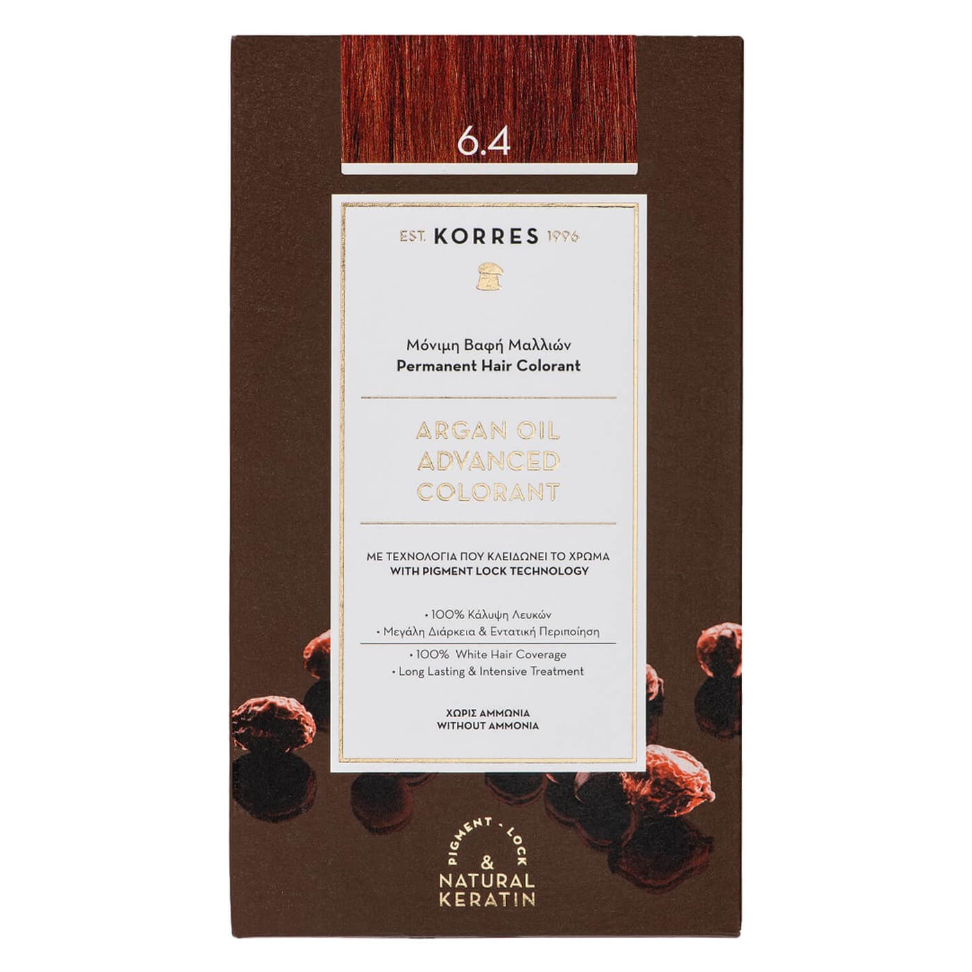 Korres Color - Argan Oil Hochentwickelte Haarcoloration Copper Dark Blonde / Dunkelblond Kupfer 6.4