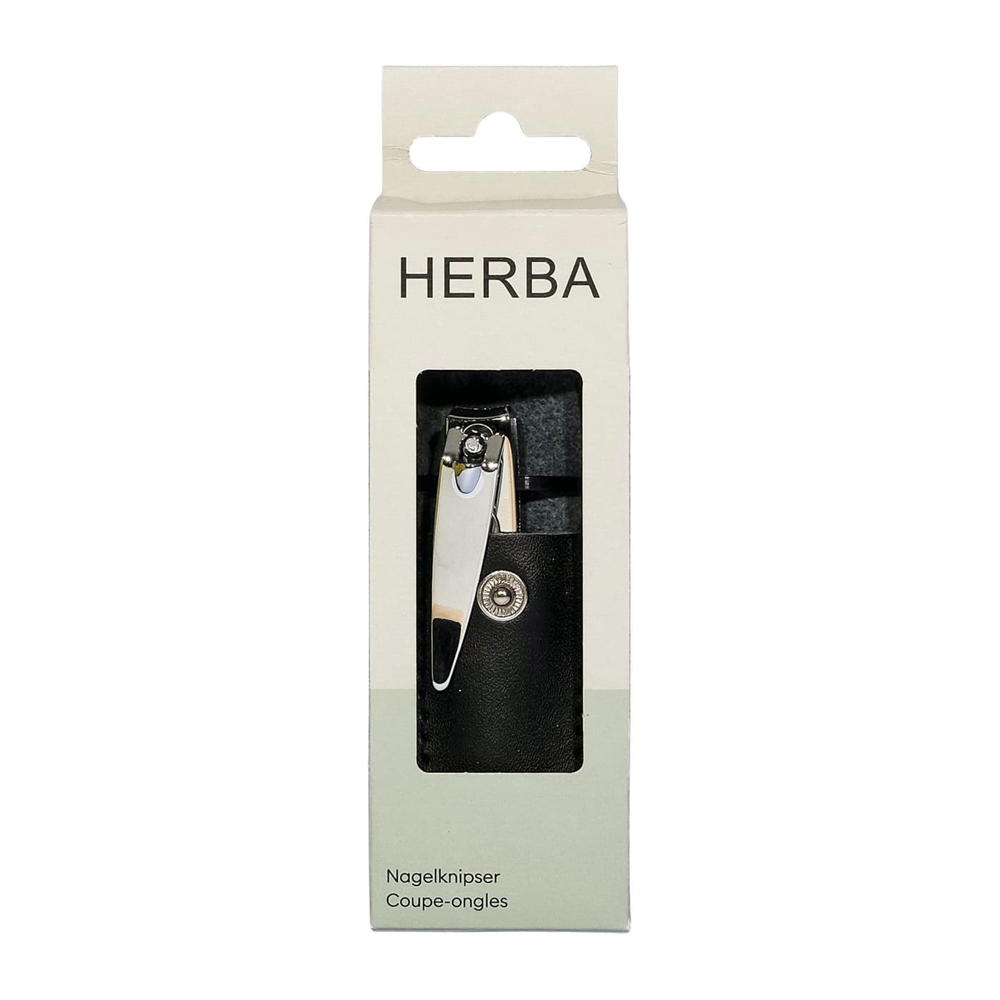Herba - Nagelknipser mit Etui vernickelt