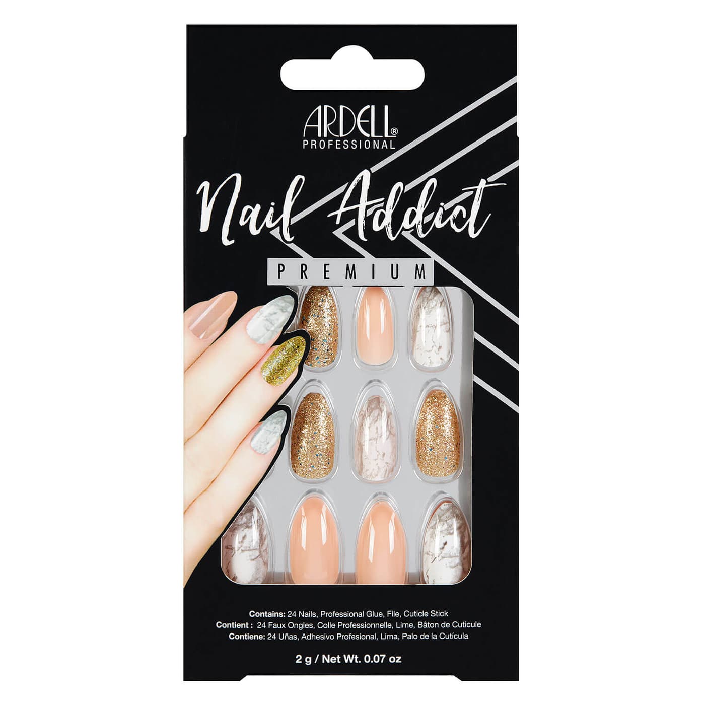 Nail Addict - Nail Addict Pink Marble & Gold