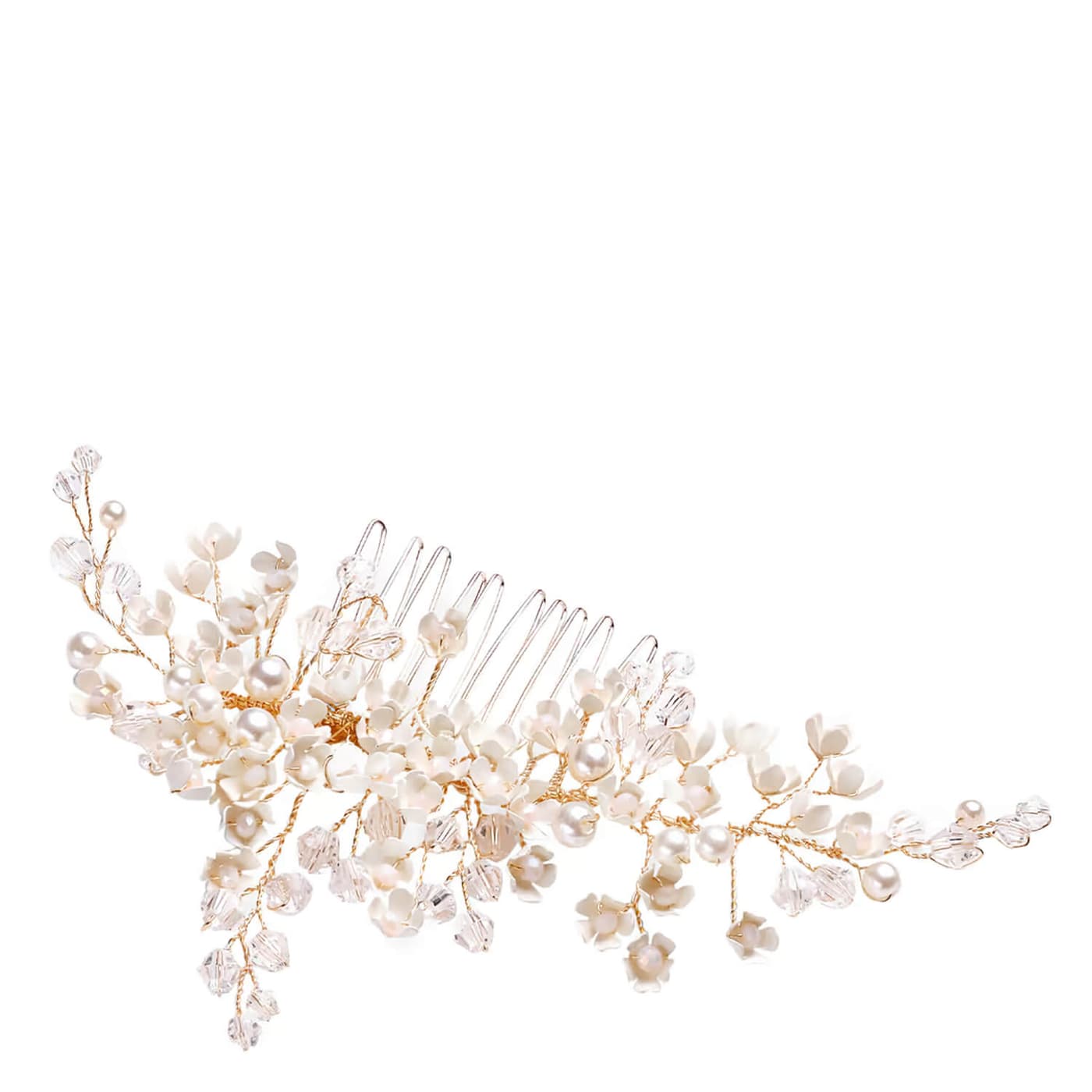 Celebride Haarkamm Blüten & Perlen