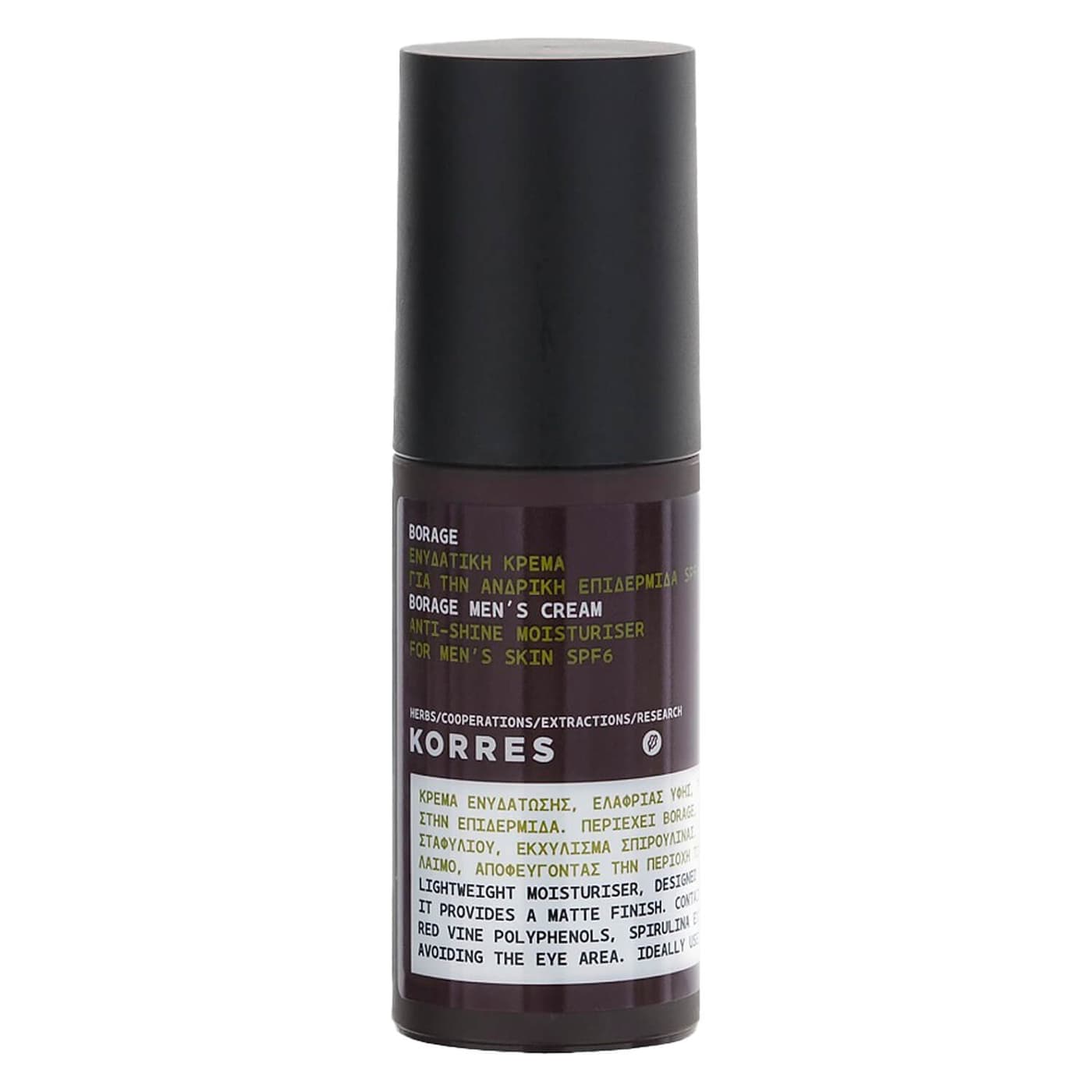 Korres Care - Men Borage / SPF6 Crème hydratante matifiante