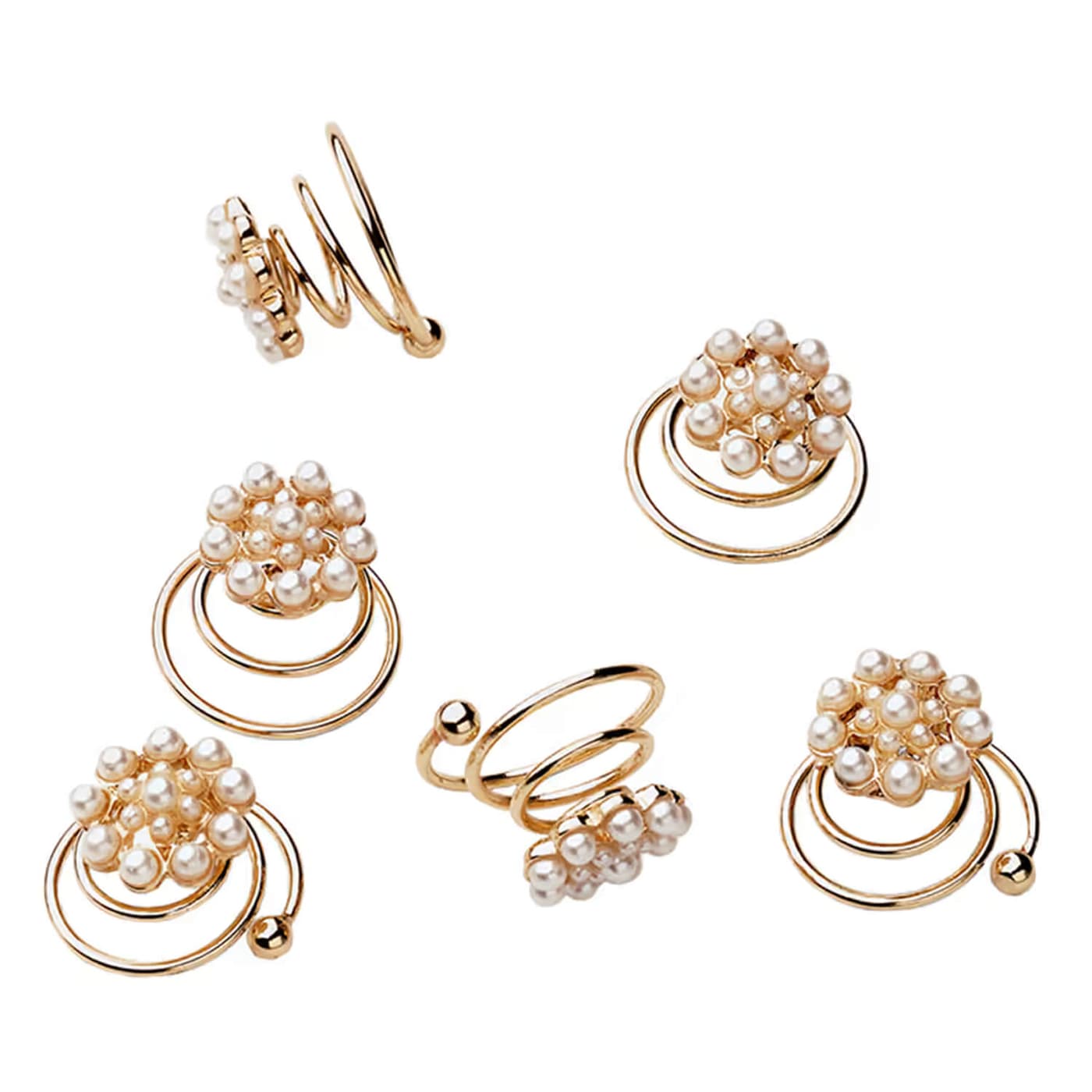 Celebride Curlies Delicate Pearl Beads Gold