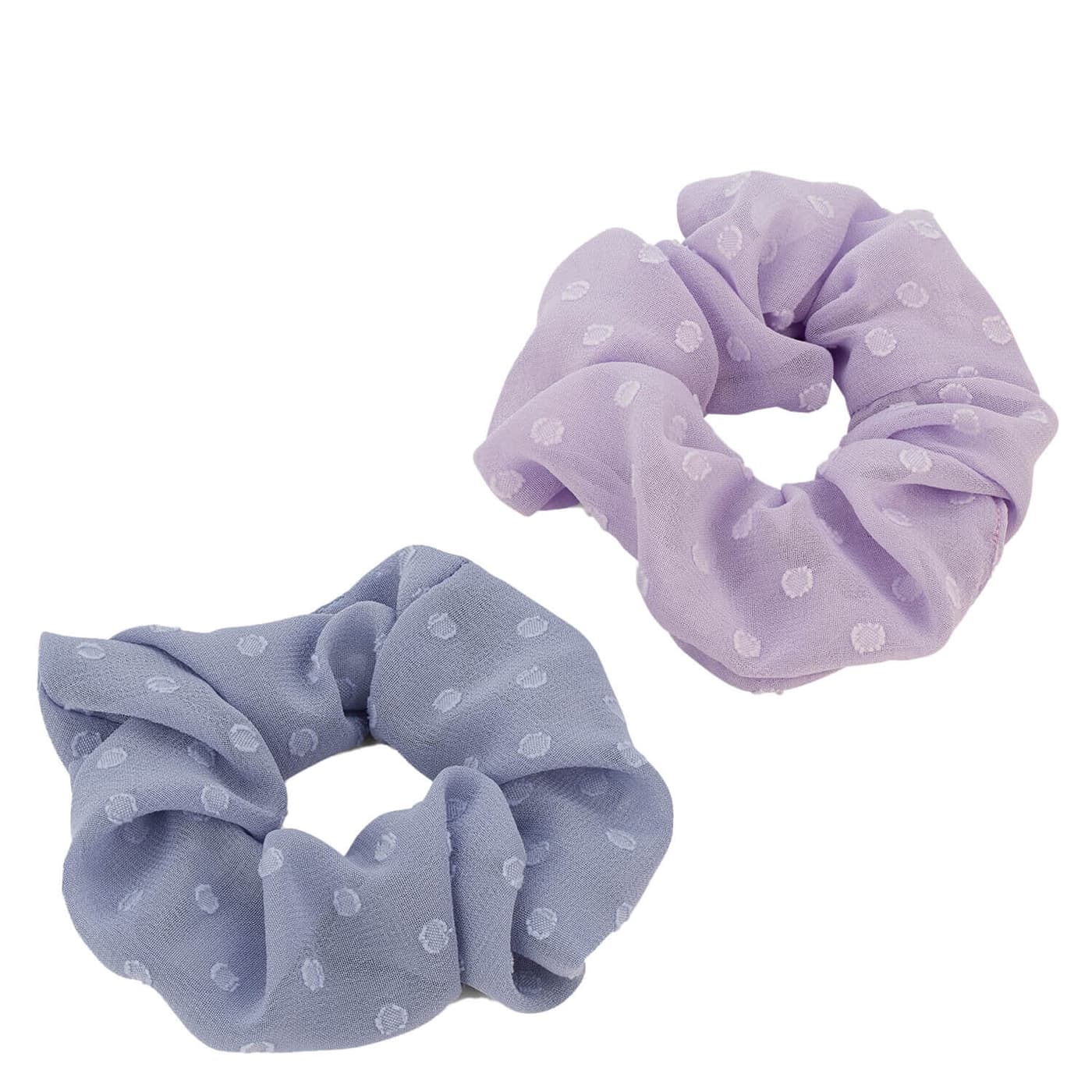 Élastique twister scrunchie, lila & bleu