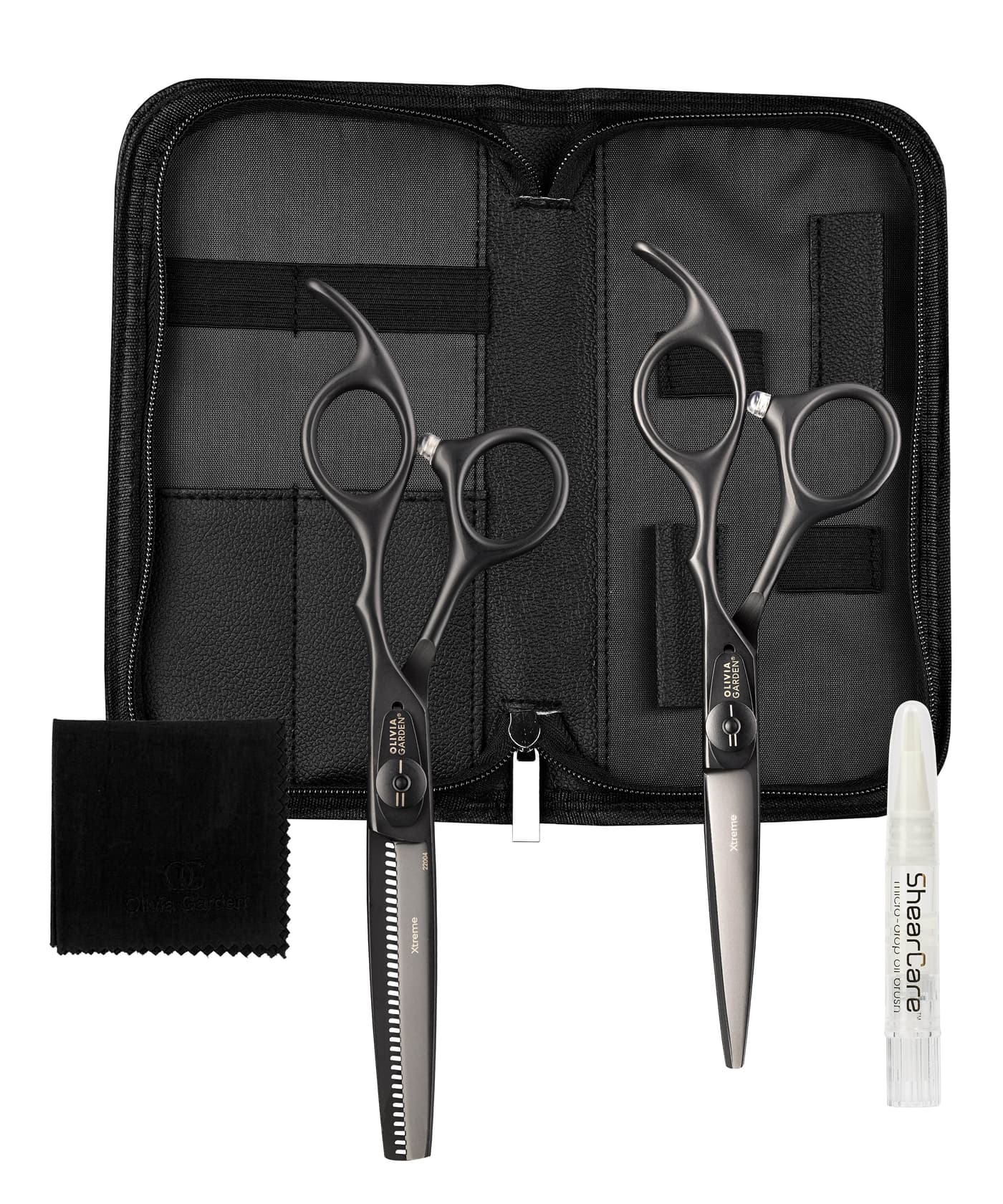 Olivia Garden - Xtreme Matt Black 2er Set HS 5,75''