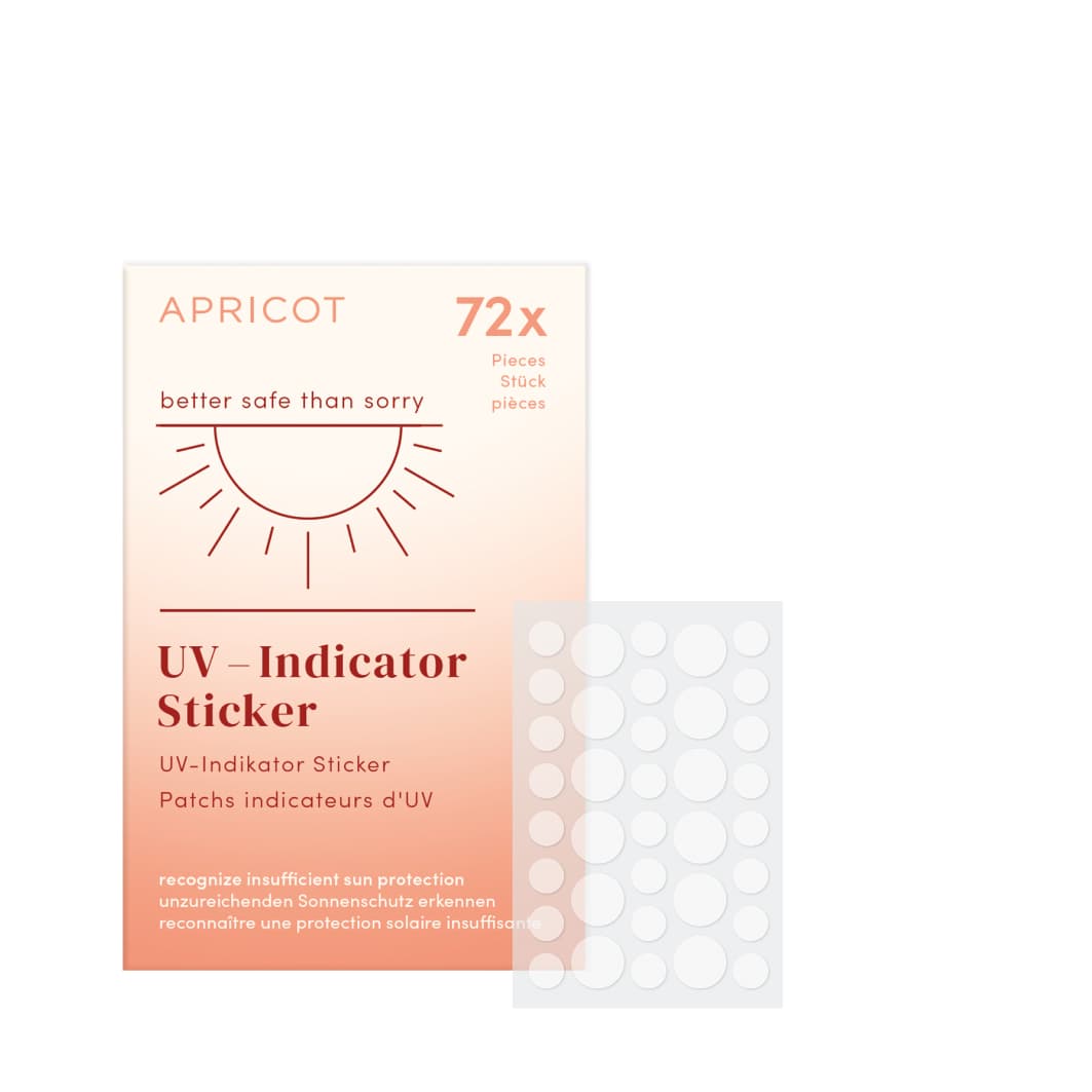 Apricot - Uv-indikator Stickers Vorsicht Ist Besser Als Nachsicht - 72 Stk.