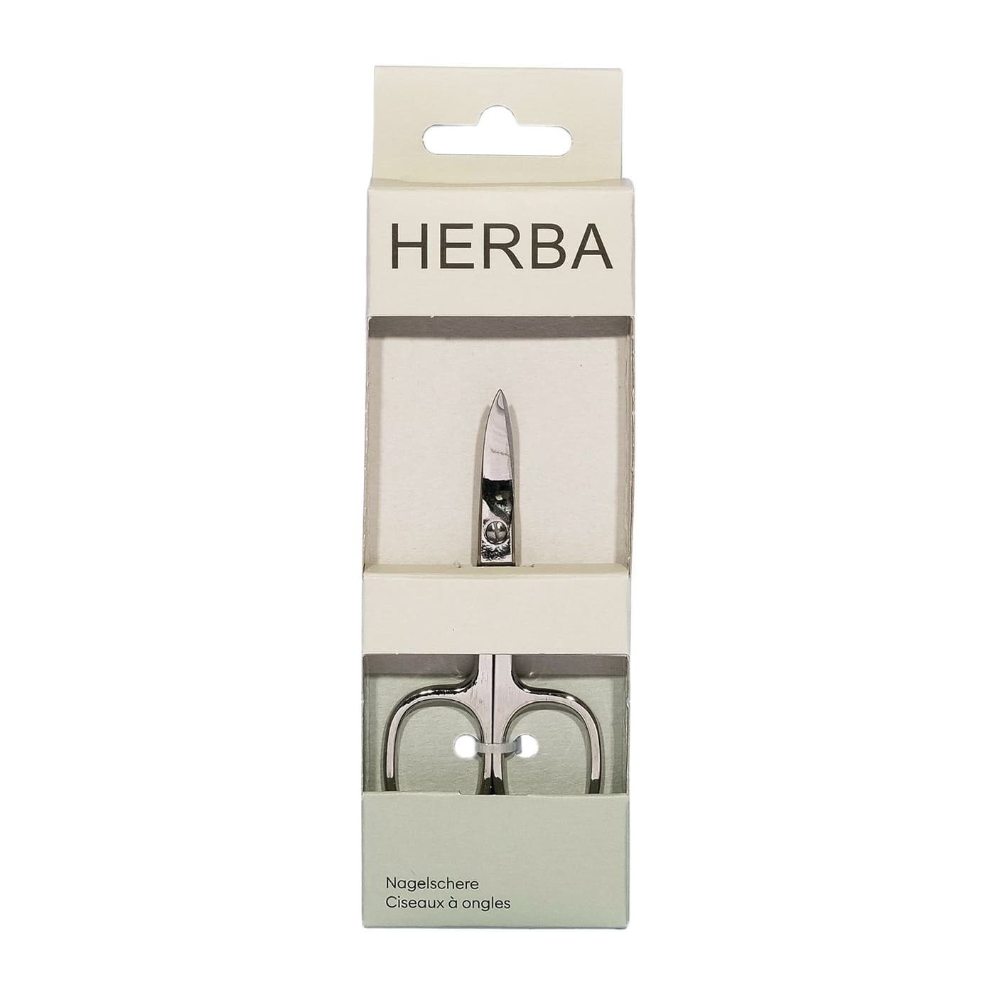 Herba - Nagelschere, vernickelt gebogen