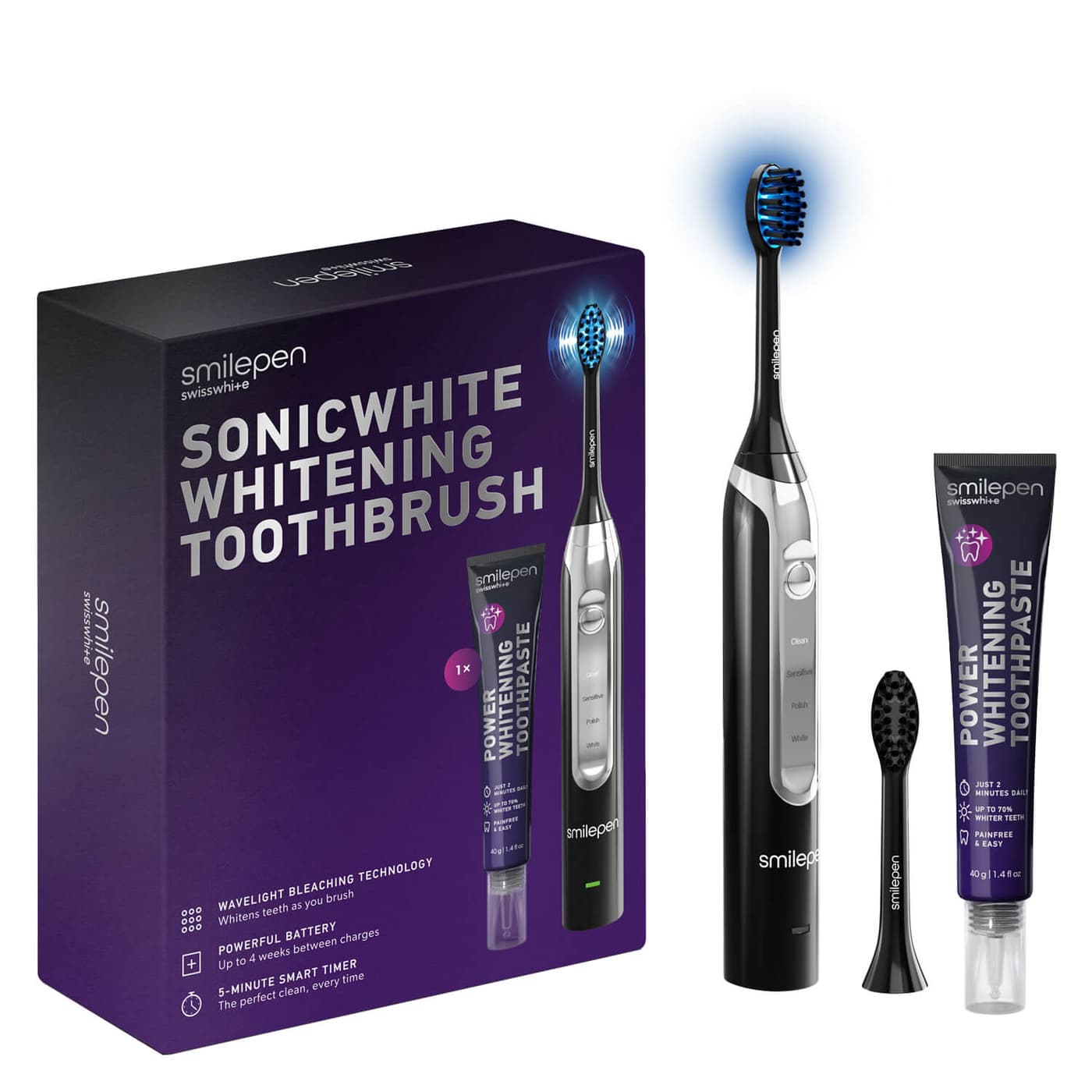 smilepen - Sonicwhite Whitening Schallzahnbürste mit Wavelight LED‘s