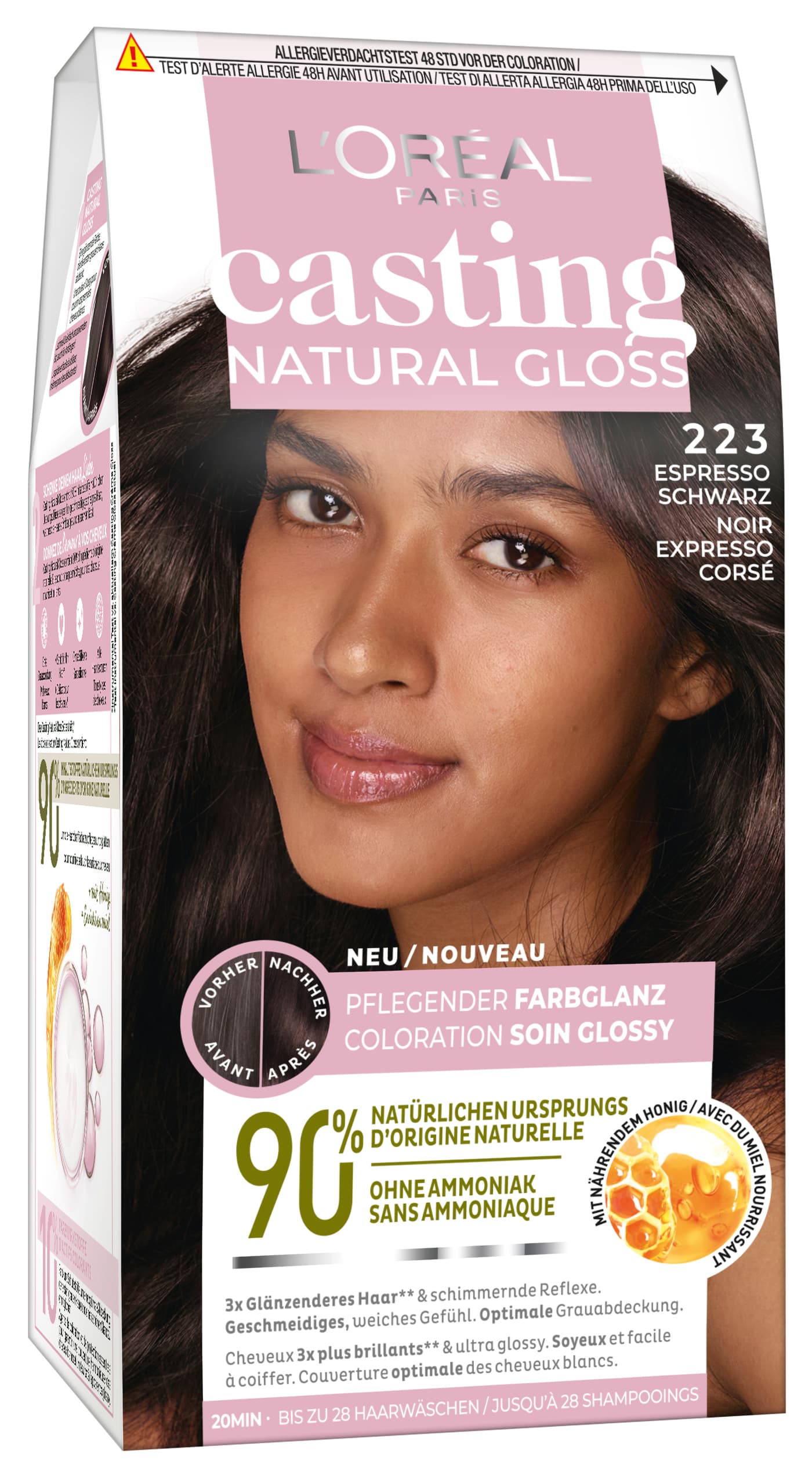 L'Oréal Casting - Natural Gloss Pflegende Intensivtönung 223 Espresso Schwarz