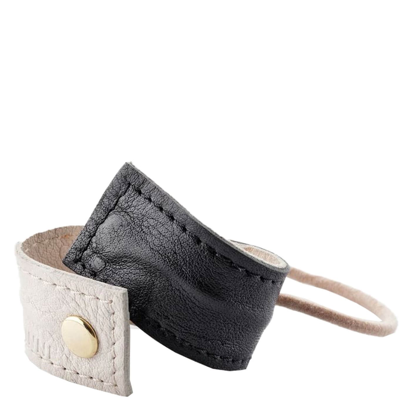 Corinne World - Leather Band Short Bendable Black/Cream