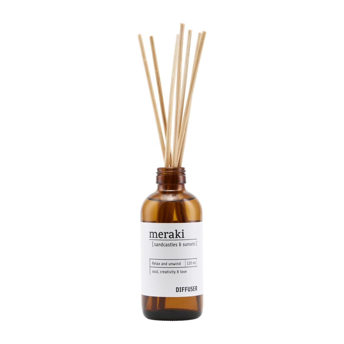 Meraki Home - Diffuser w. 7 sticks Sandcastles & Sunsets