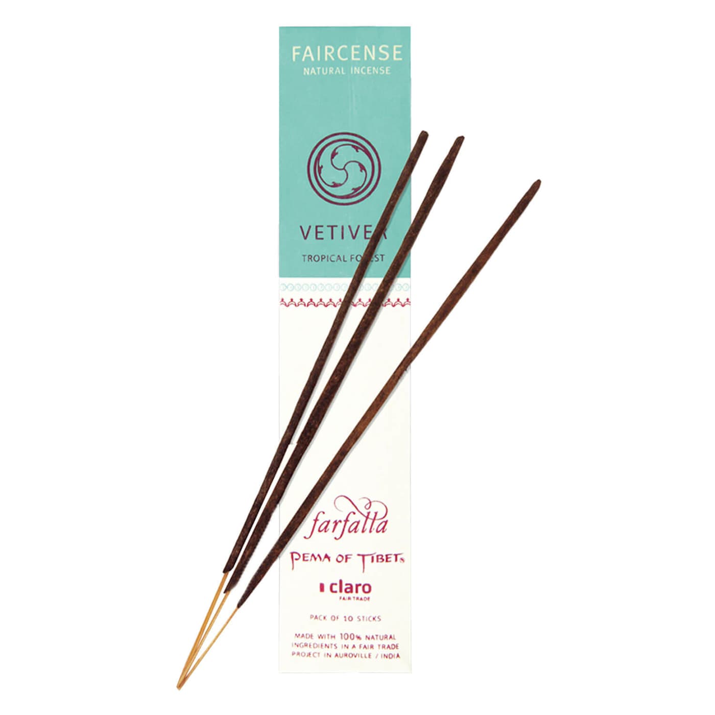 Farfalla Räucherstäbchen - Vetiver/Tropical Forest - Faircense Incense Sticks