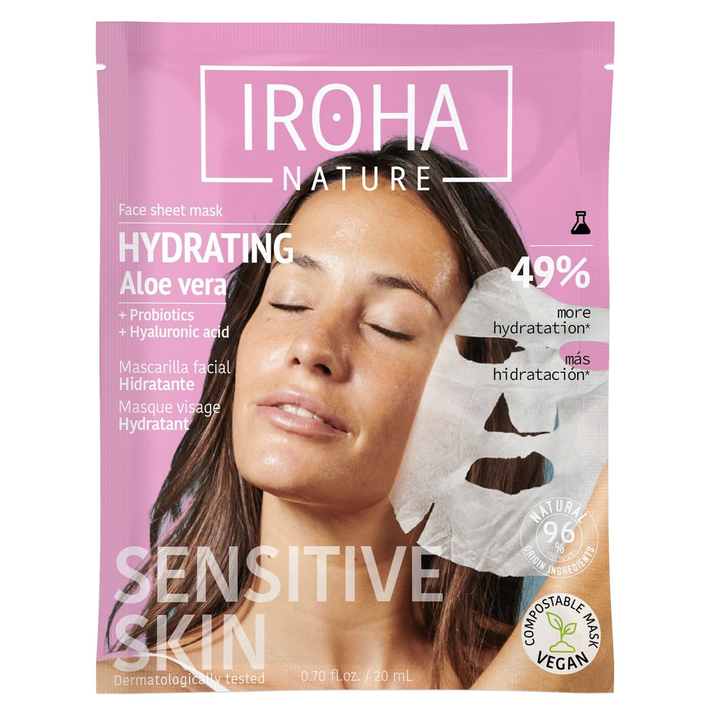Iroha Nature - Soothing & Hydrating Aloe + Hyaluronic Acid Face Mask