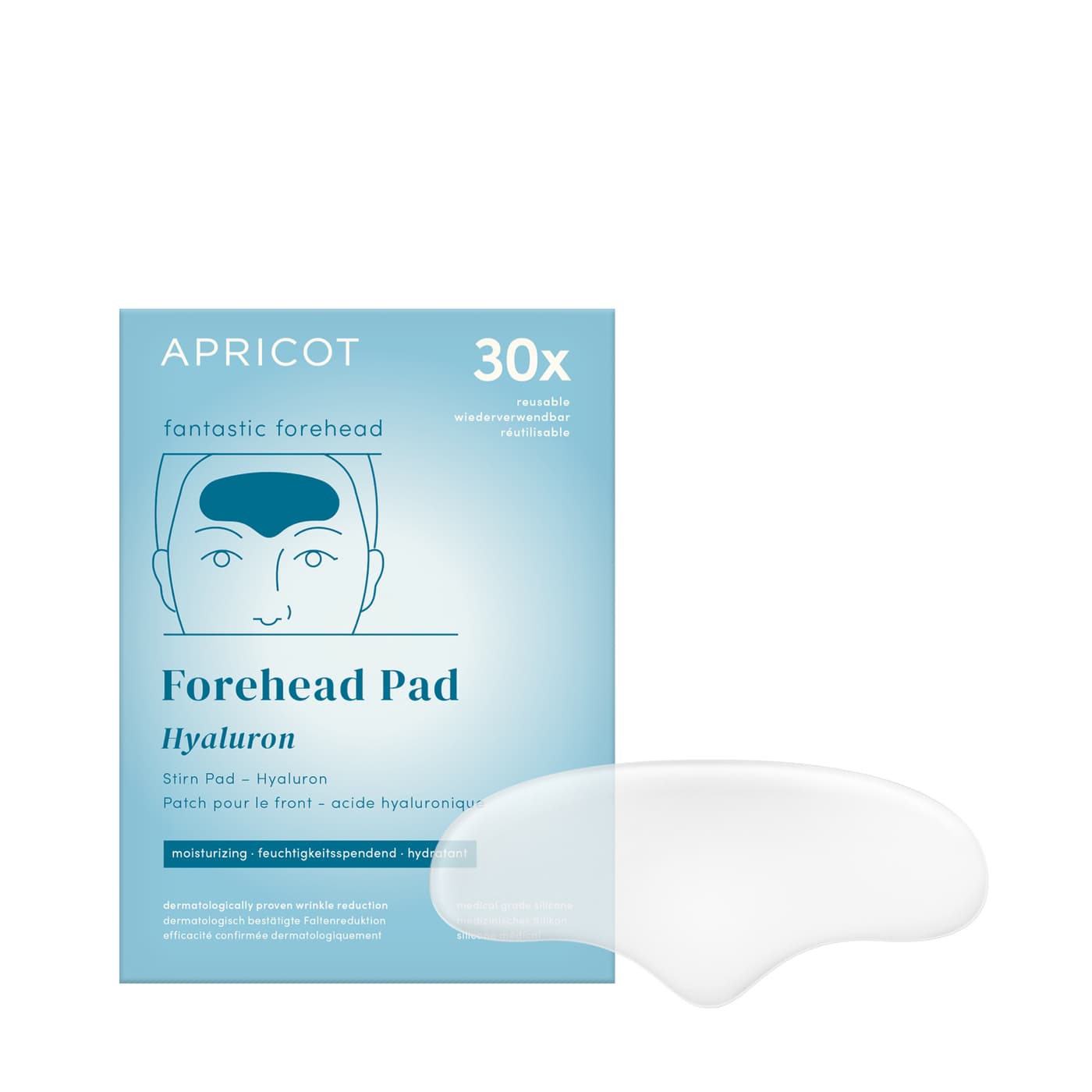 Apricot - Wiederverw. Stirn Pad Mit Hyaluron - 1 Stk.
