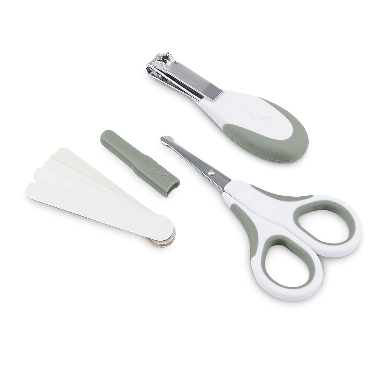NUVita - Baby Nagelpflege Set Mit Edelstahlschere, Nagelknipser Und Nagelfeilen Grün