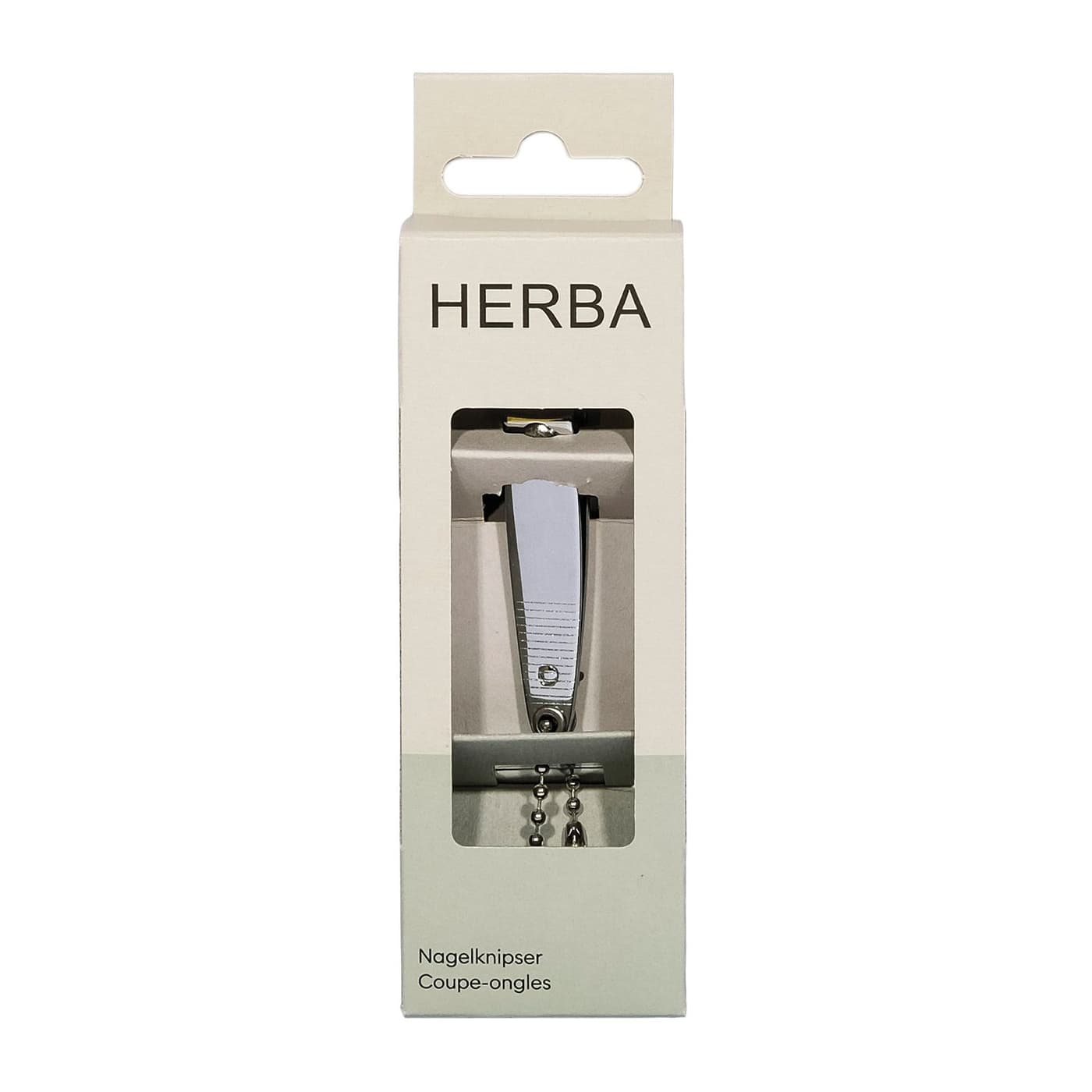 Herba - Nagelknipser mit Kette vernickelt