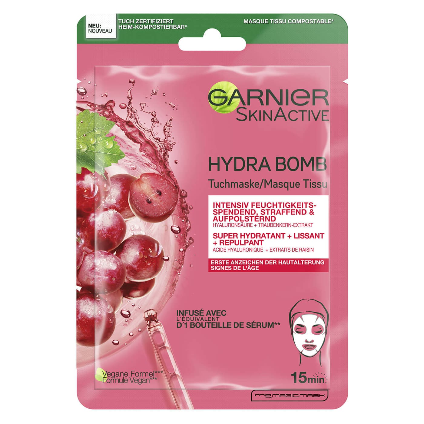Skinactive Face - Hydra Bomb sheet mask against the first signs of skin ageing