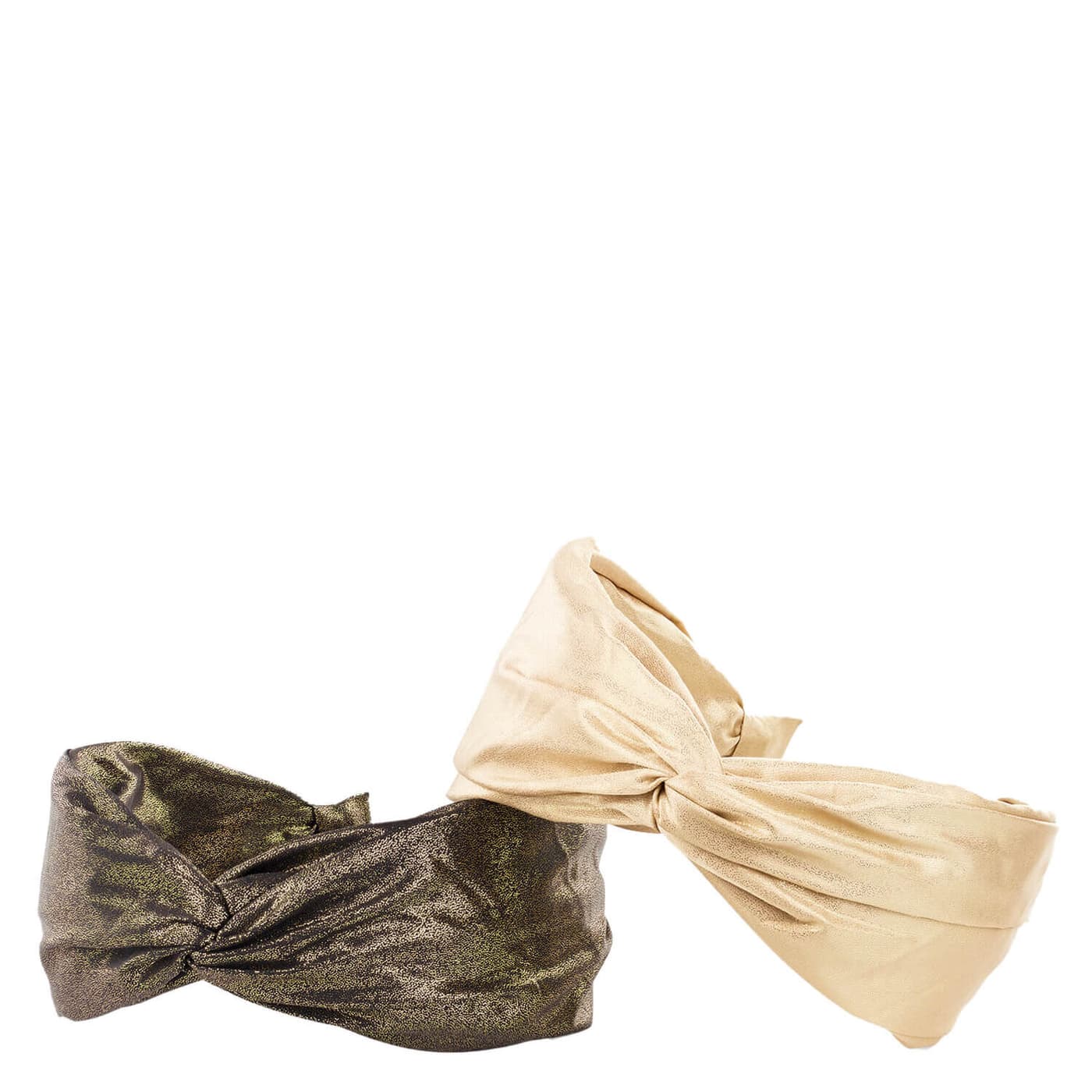 Hairband with glitter knot, beige & black
