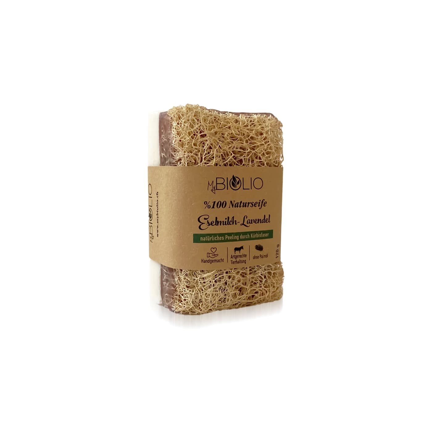 MyBIOLIO - Naturseife Eselmilch-lavendel Mit Kürbisfaser
