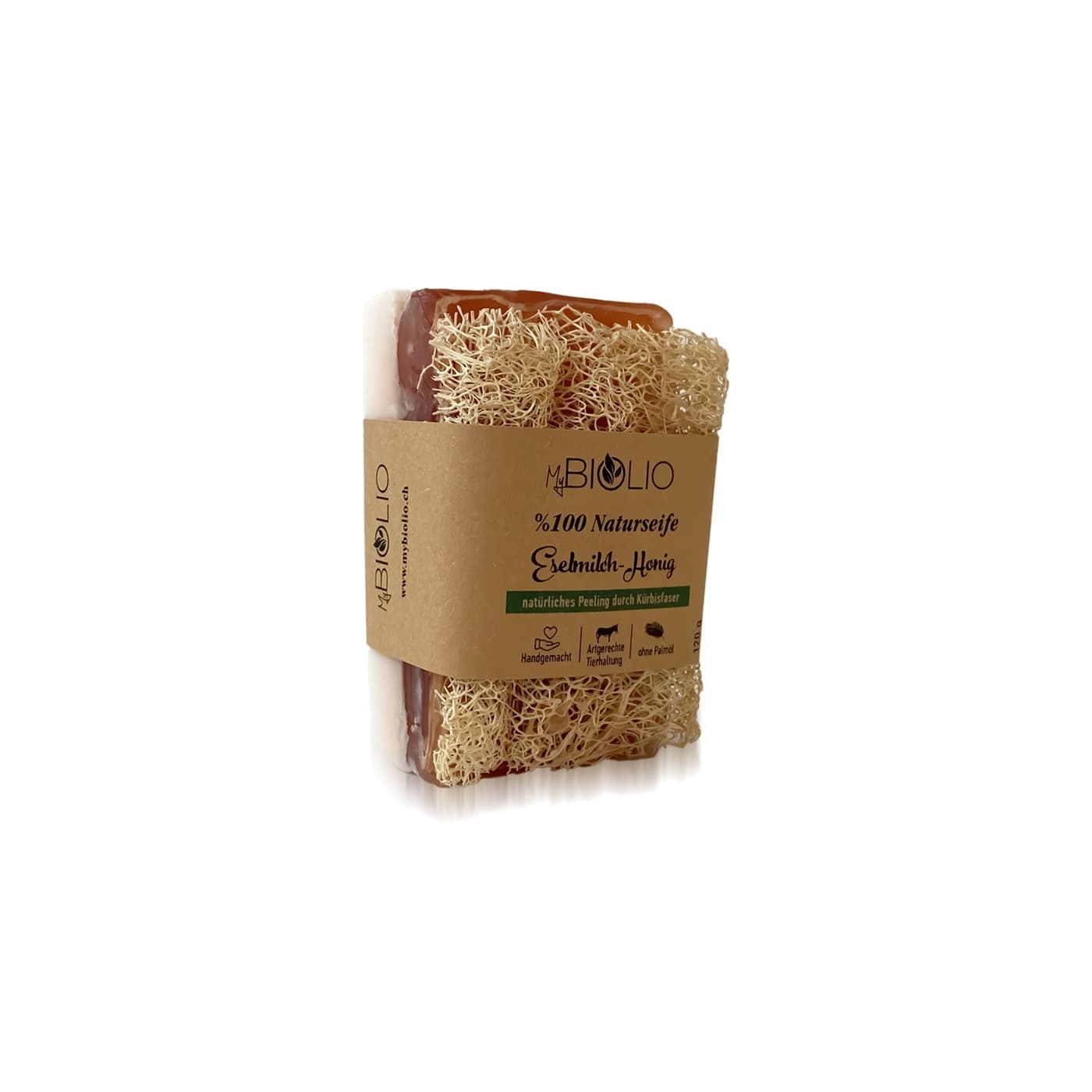MyBIOLIO - Naturseife Eselmilch-honig Mit Kürbisfaser