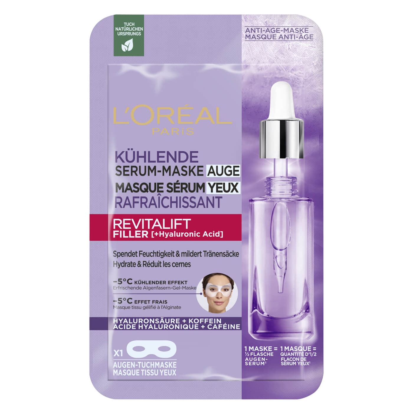 LOréal Skin Expert - Revitalift Filler Cooling Serum Eye Mask