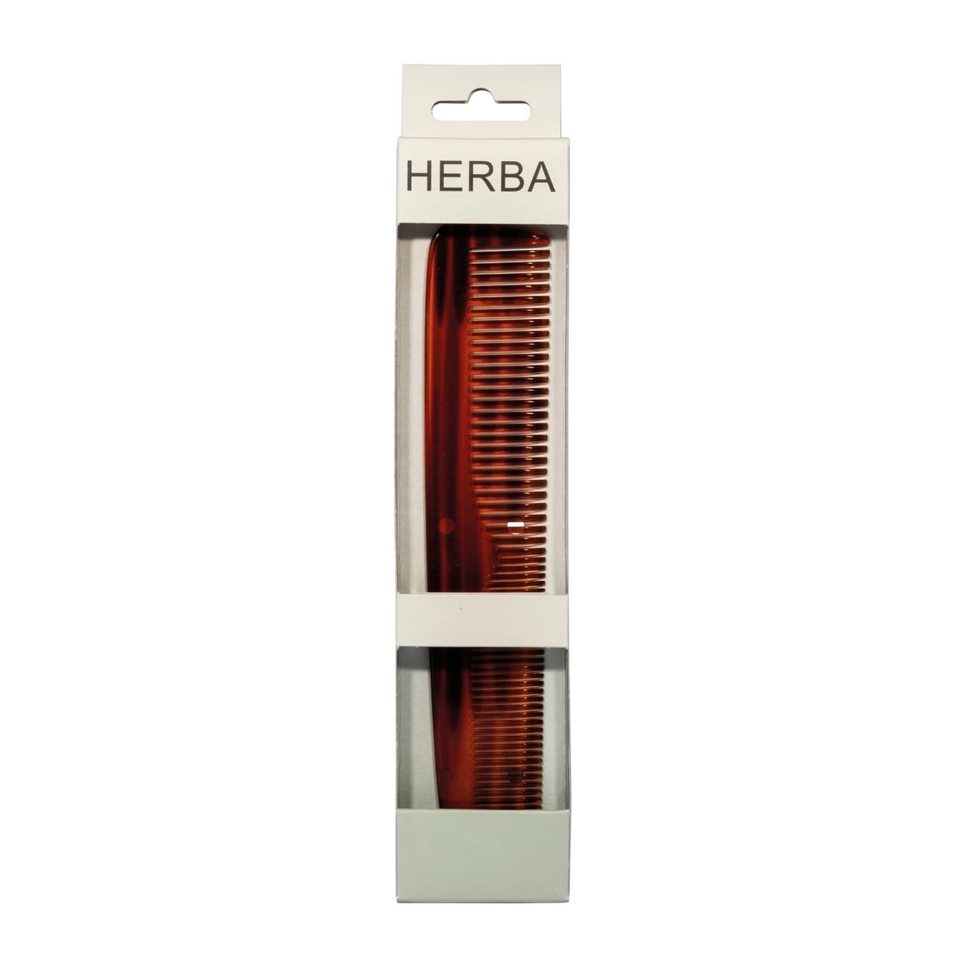 Herba - Frisierkamm, handgesägt, acetat, braun, 18 cm