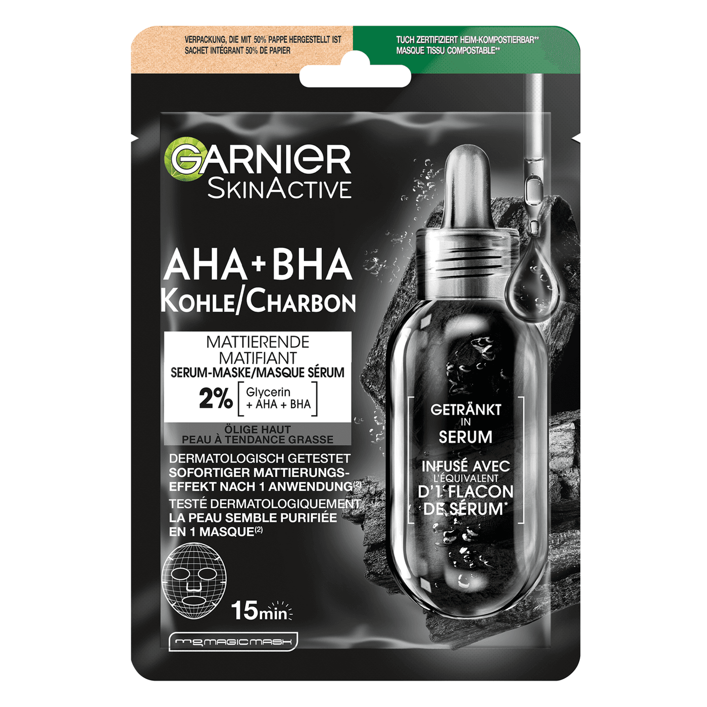 Skinactive Face - Hydra Bomb Cloth Mask Charbon