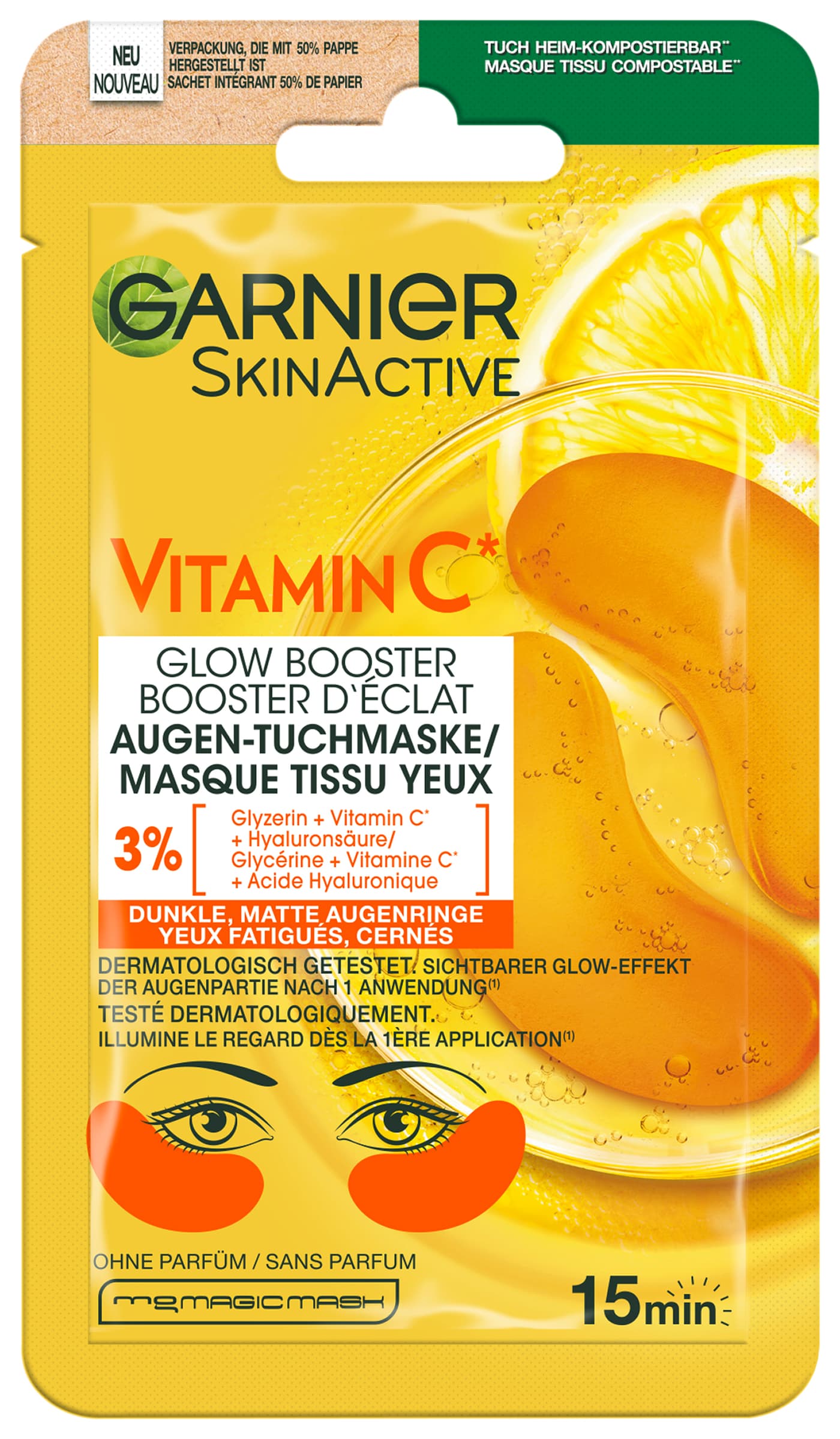 Skinactive Face - SkinActive Vitamin C Blow Booster Eye Mask