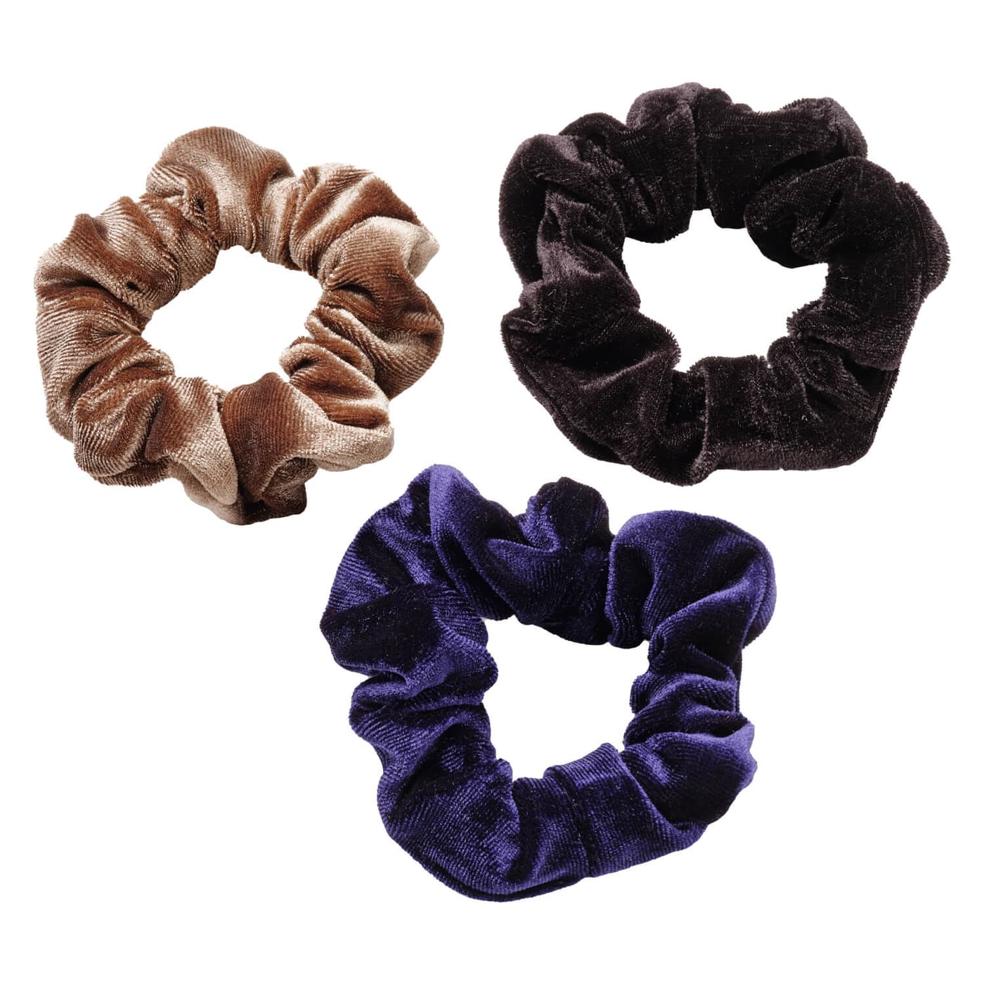 Body Mind and Soul Scrunchie Yoga Samt Schwarz