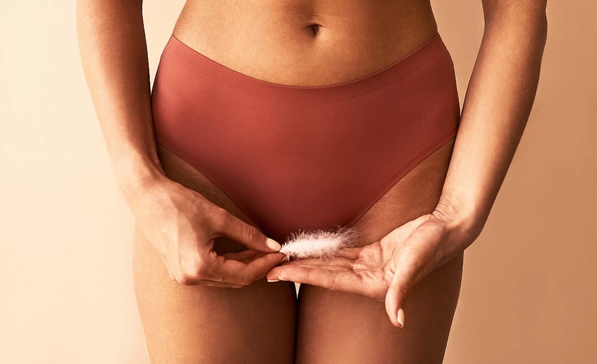 Woman in underwear