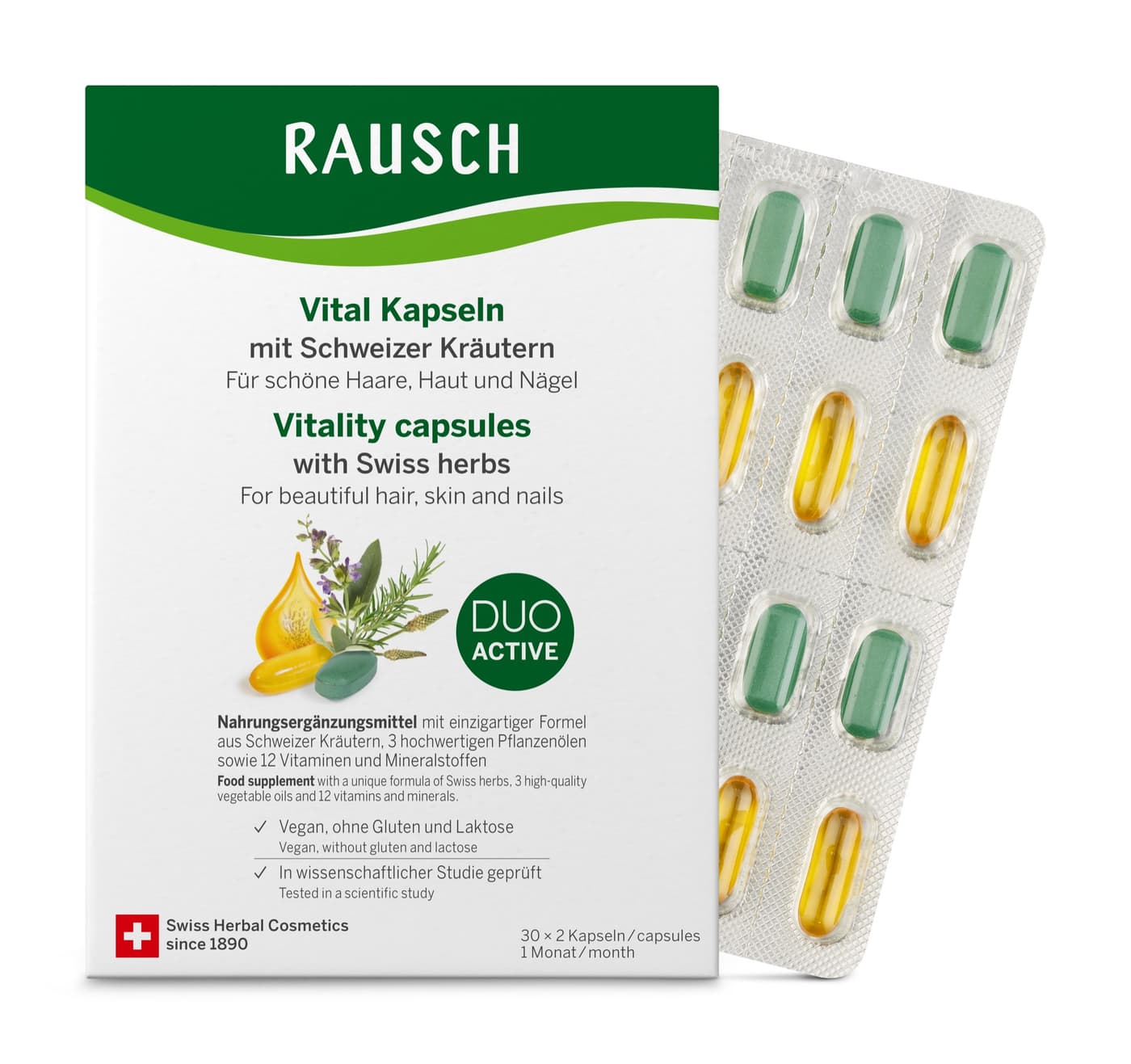 RAUSCH - CAPSULES VITALITÉ aux herbes suisses