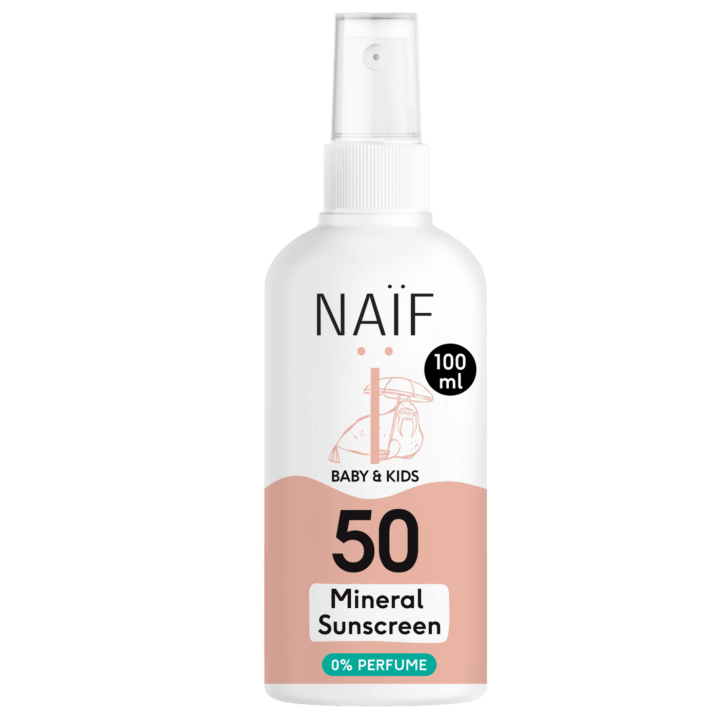 Naif - Mineral Sun Spray SPF50 No Perfume Baby & KIDs