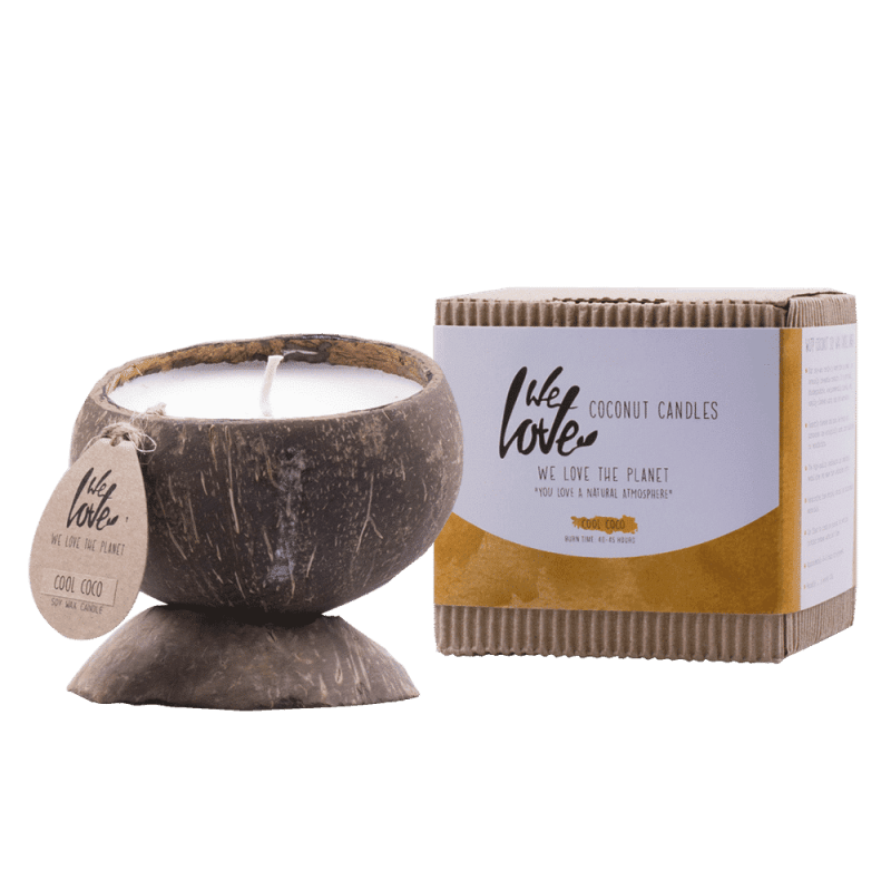 Produktbild von We Love The Planet - WLTP Sojawachskerze in Kokosnussschale