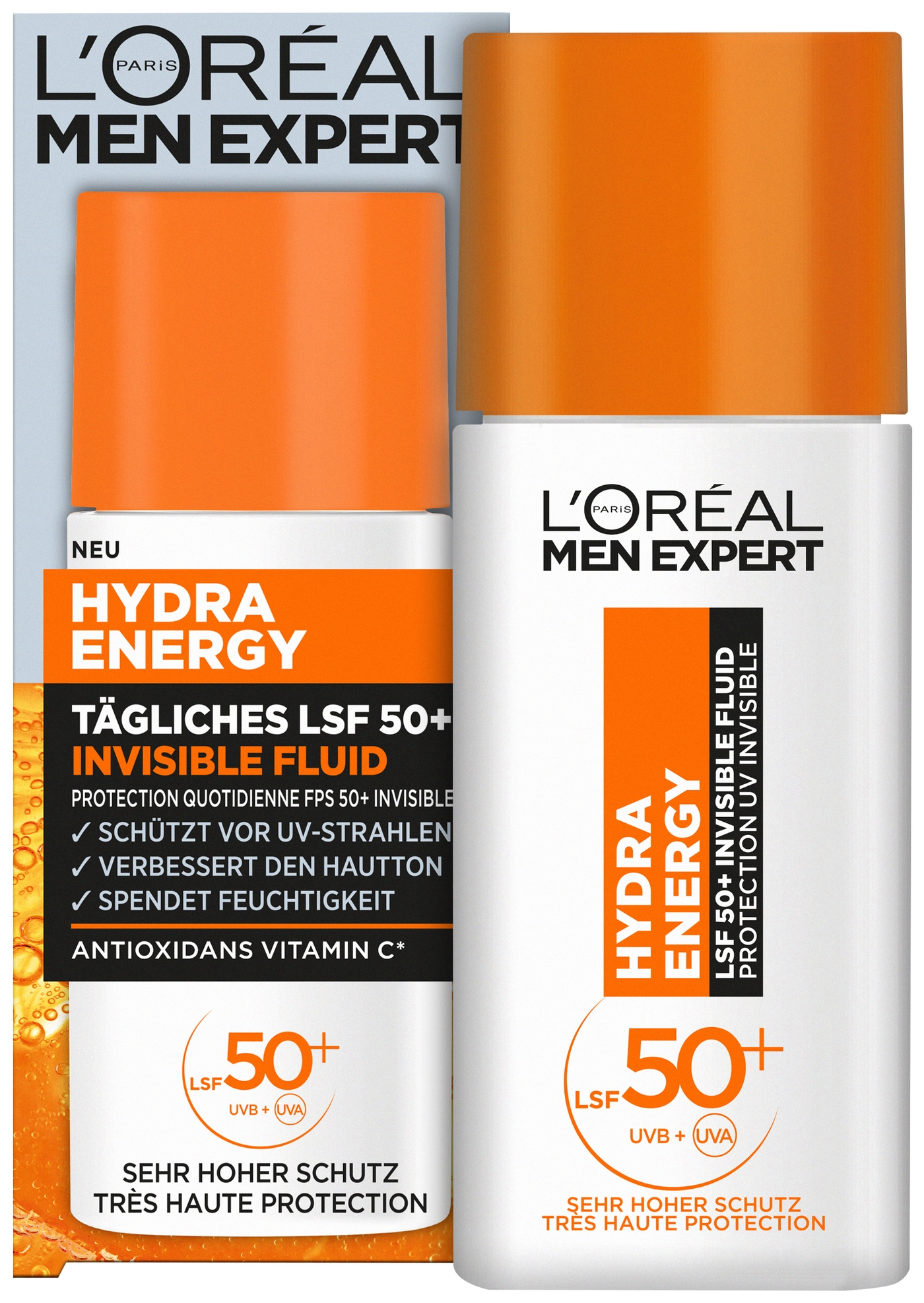 Produktbild von L'Oréal Men Expert - Hydra Energy Tägliches Lsf 50+ Invisible Fluid